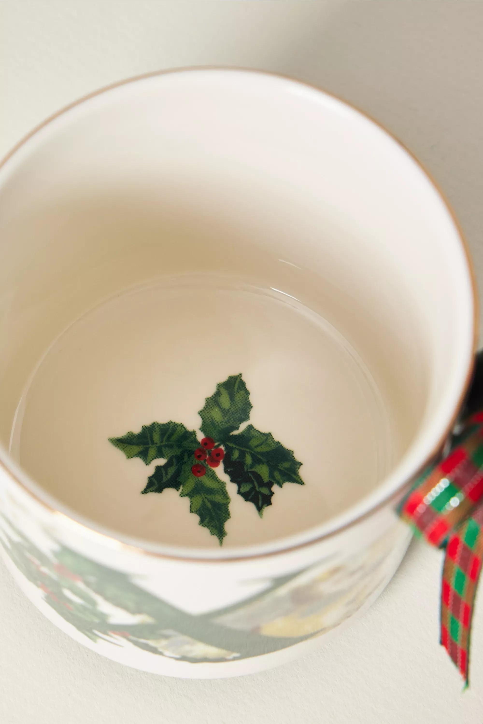 X Nathalie Lete Stoneware Holiday Monogram Mug, A501_0924, large image number 1