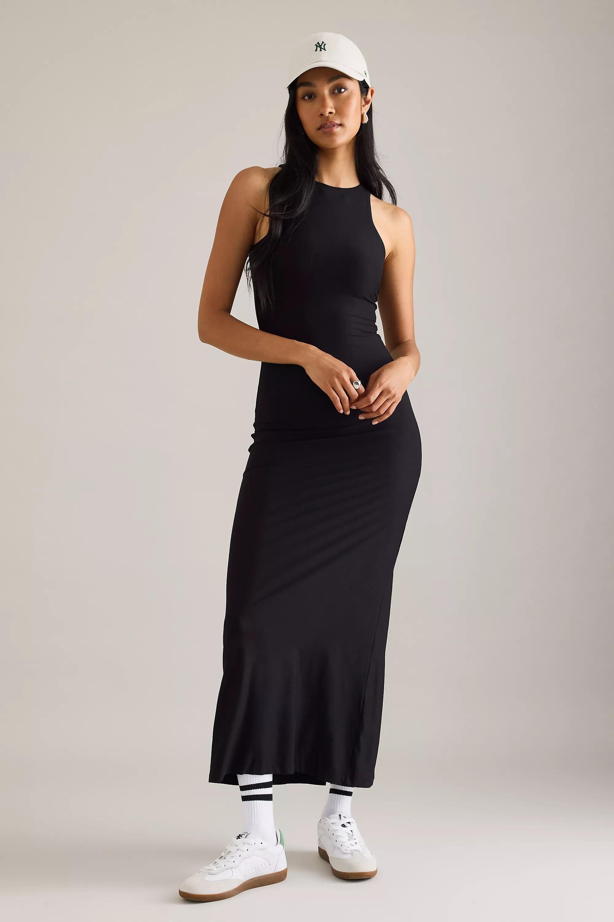 Klayd Racer Maxi Dress, Black, Black, large image number 0