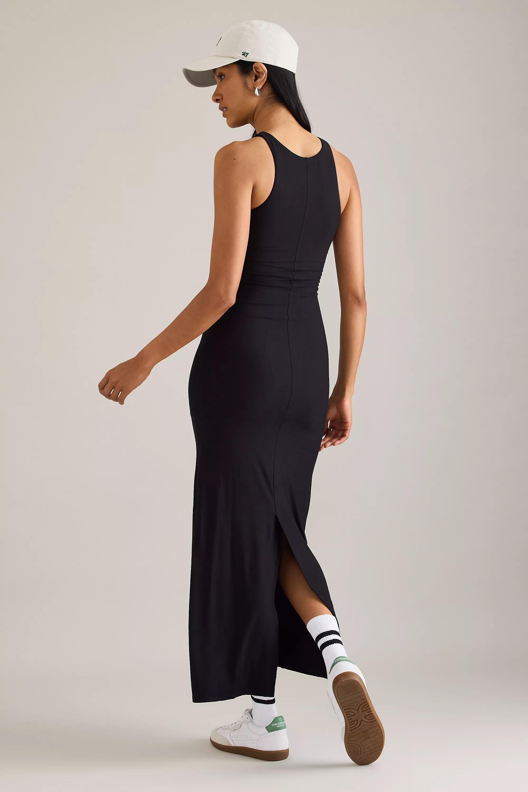 Klayd Racer Maxi Dress, Black, Black, large image number 1