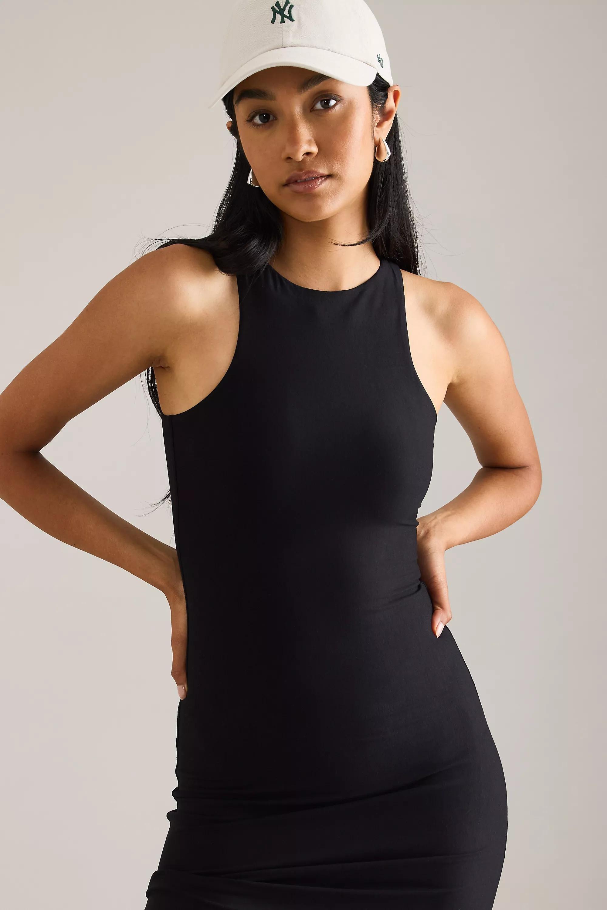 Klayd Racer Maxi Dress, Black, Black, large image number 5