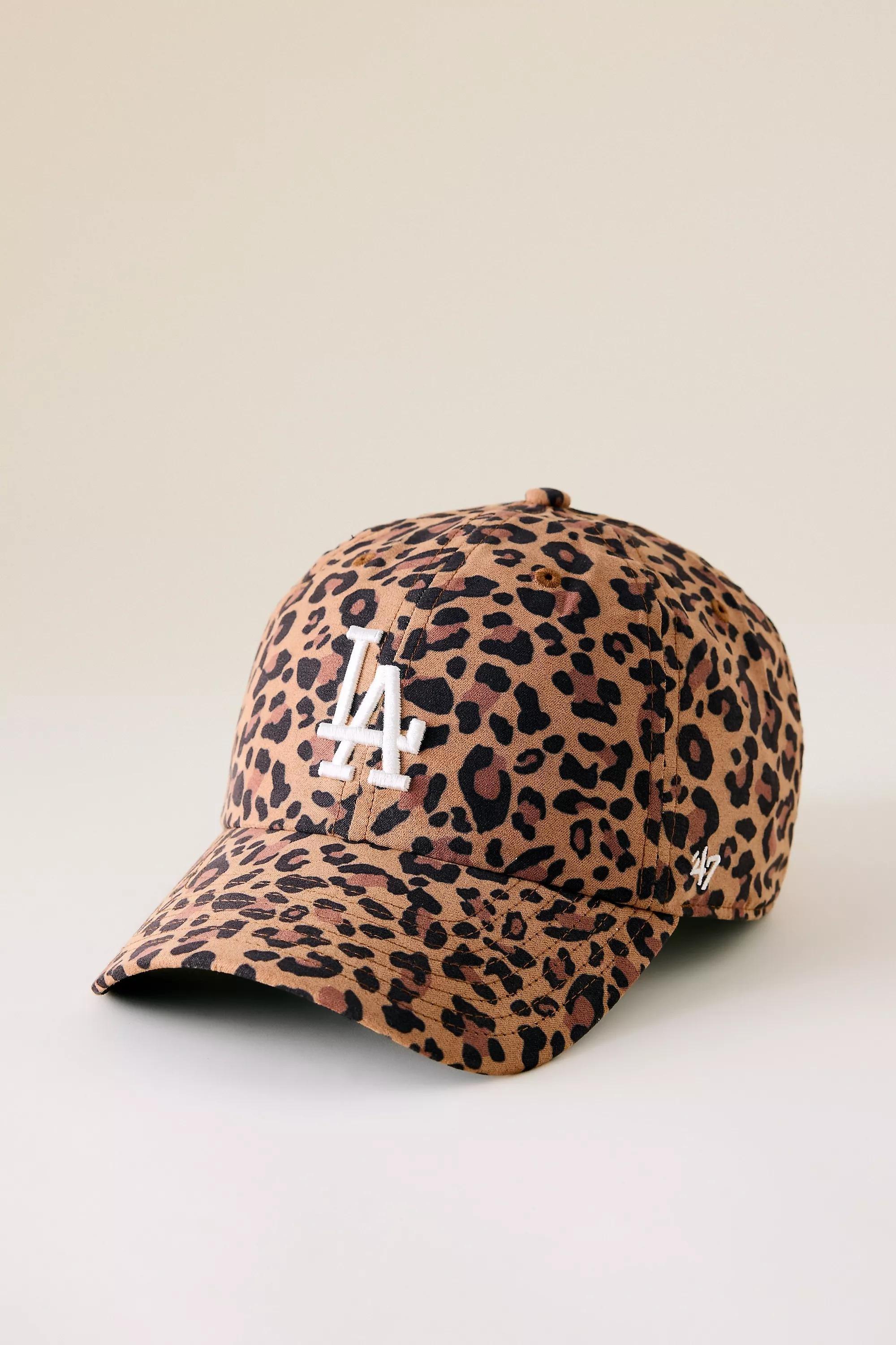 Pattern '47 Leopard Print Baseball Cap, Orange, A501_0089, medium