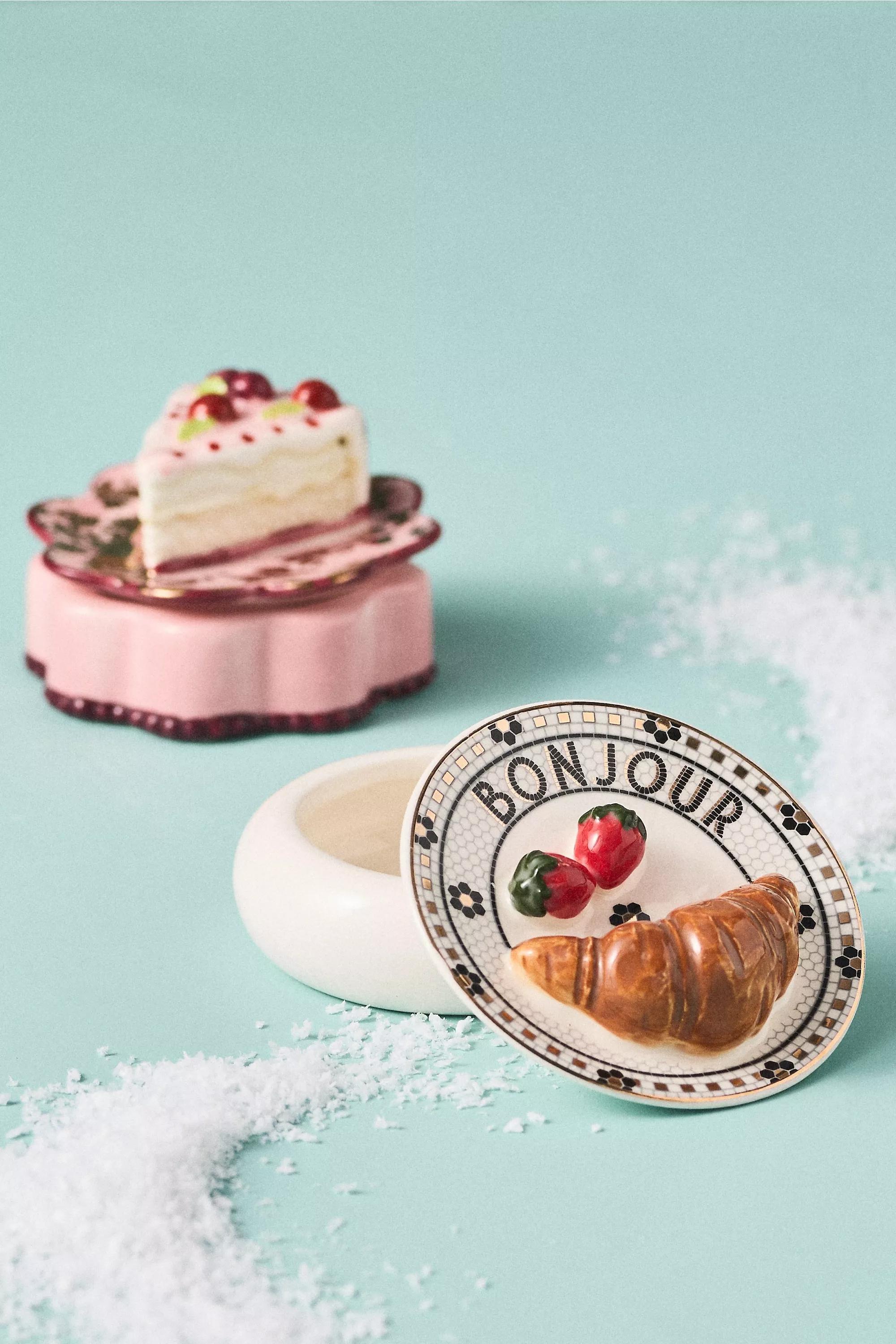 Baking Hobby Stoneware Handpainted Trinket Box, Pink, A501_0066, large image number 1