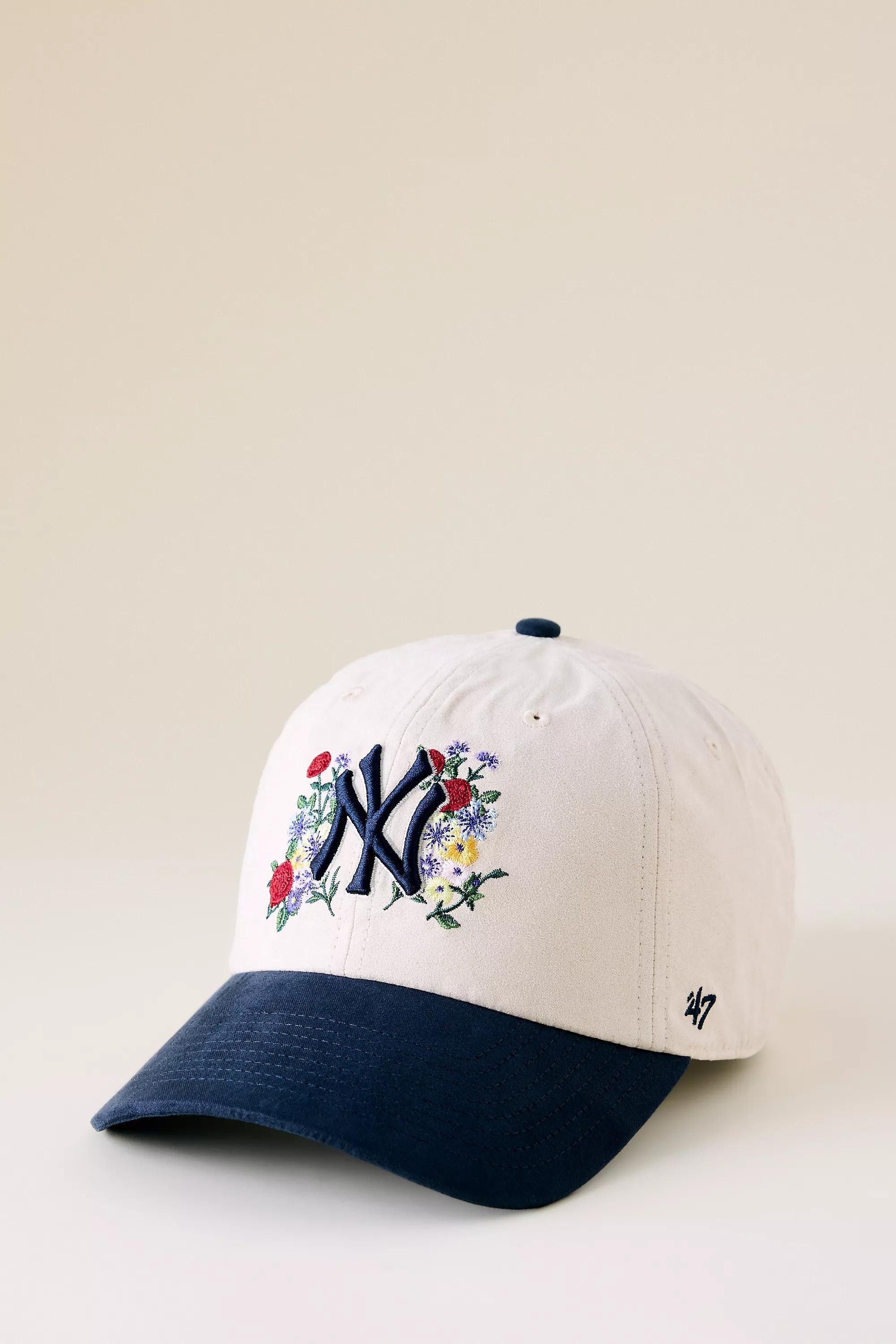 47 Flower Motif Baseball Cap, Black, A501_0009, medium