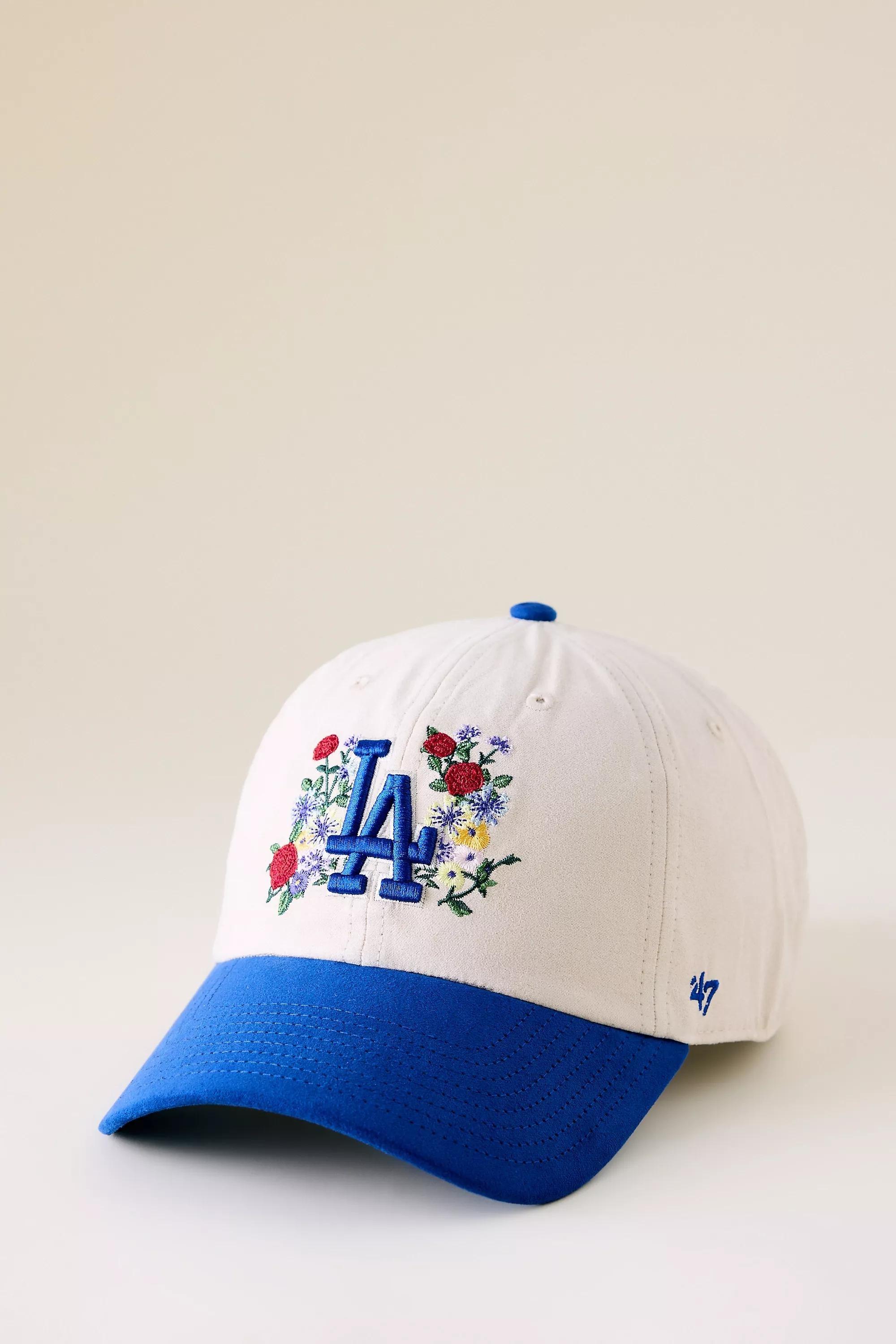 47 Flower Motif Baseball Cap, Blue, A501_0049, medium