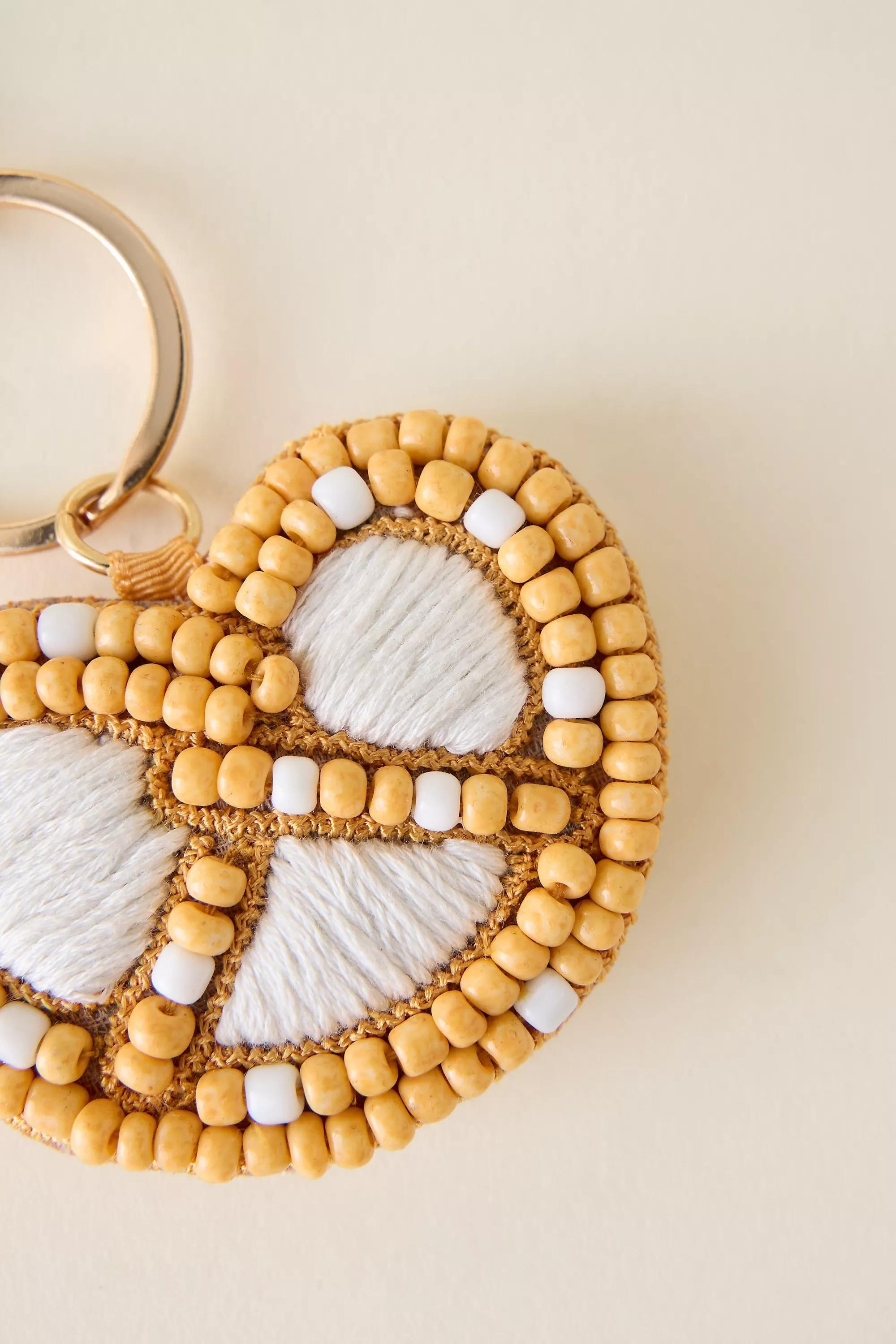 Beaded Food Bag Charm, Gold, A501_0014, medium