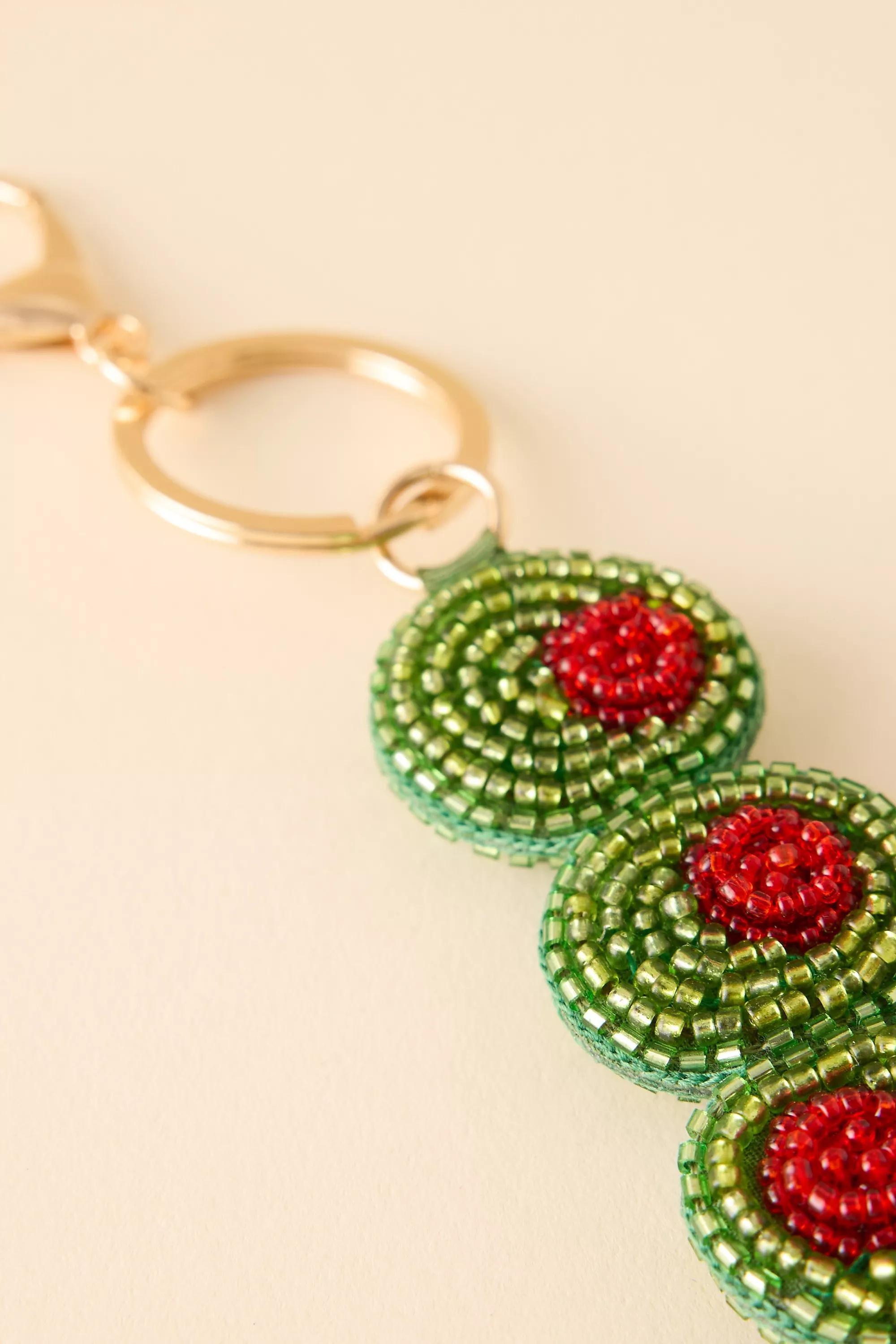 Beaded Food Bag Charm, Green, A501_0030, large image number 1
