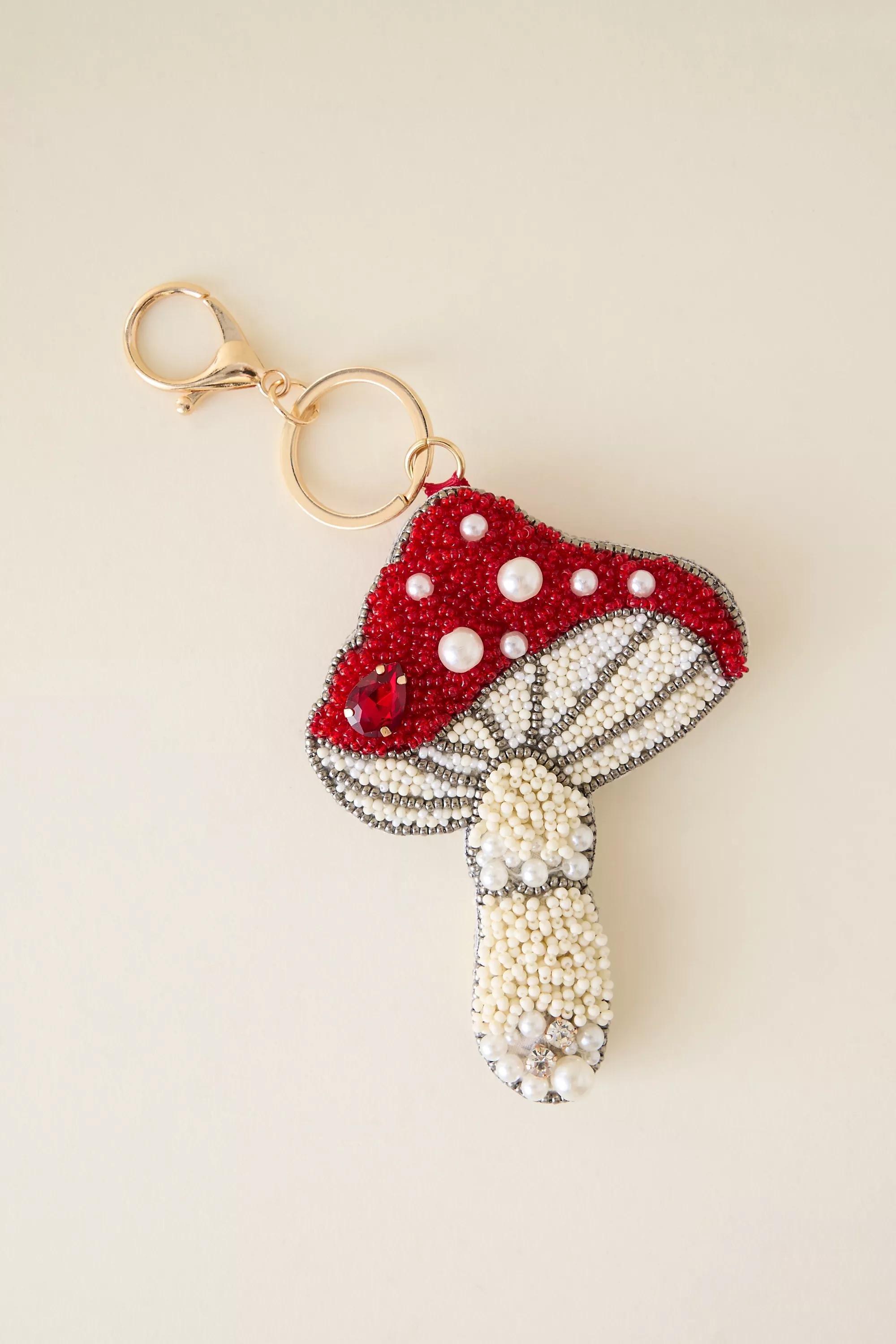 Beaded Food Bag Charm, Red, A501_0060, medium