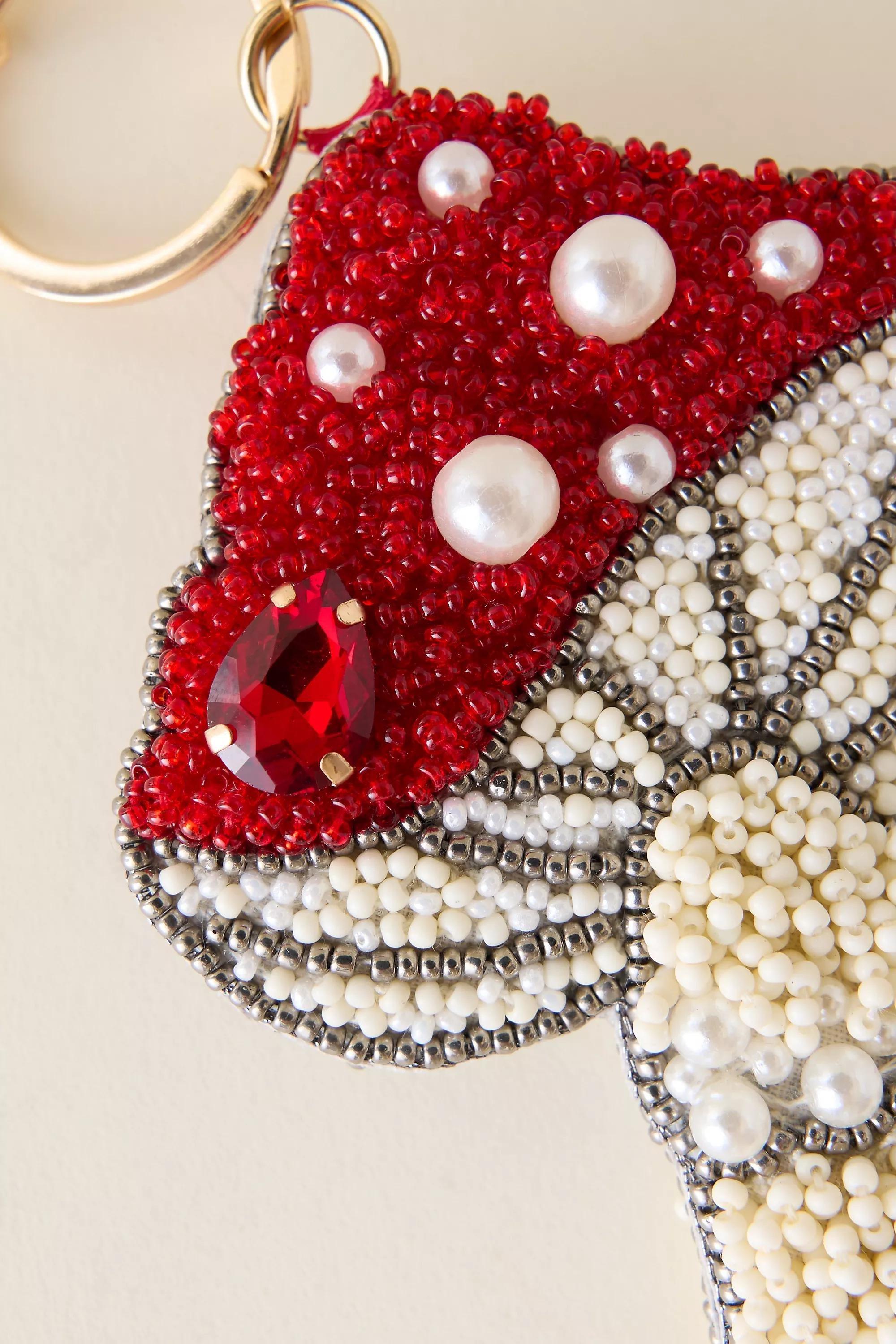 Beaded Food Bag Charm, Red, A501_0060, large image number 1
