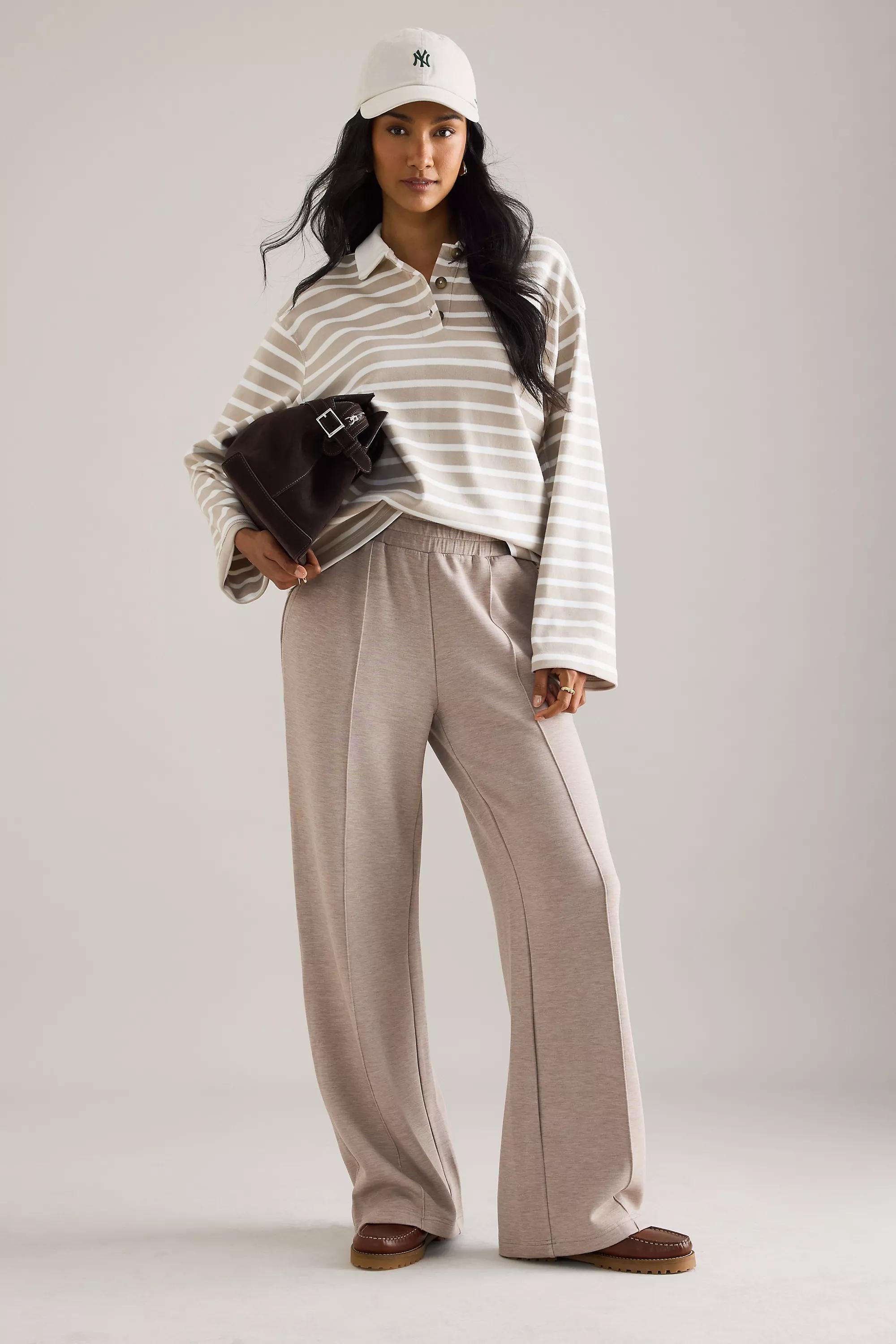 TAUPE Varley The Wide Leg 30 Trousers, A501_0023, medium