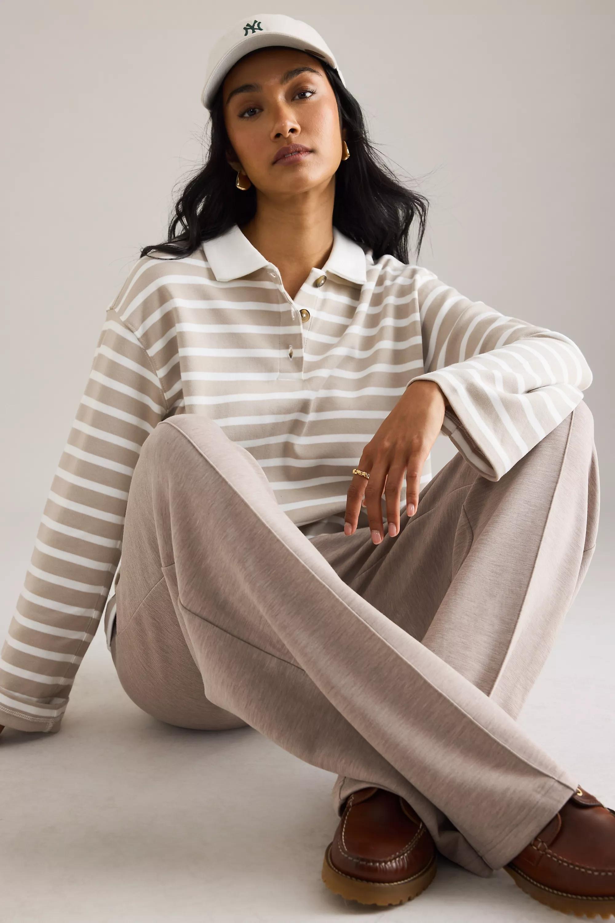 TAUPE Varley The Wide Leg 30 Trousers, A501_0023, large image number 3