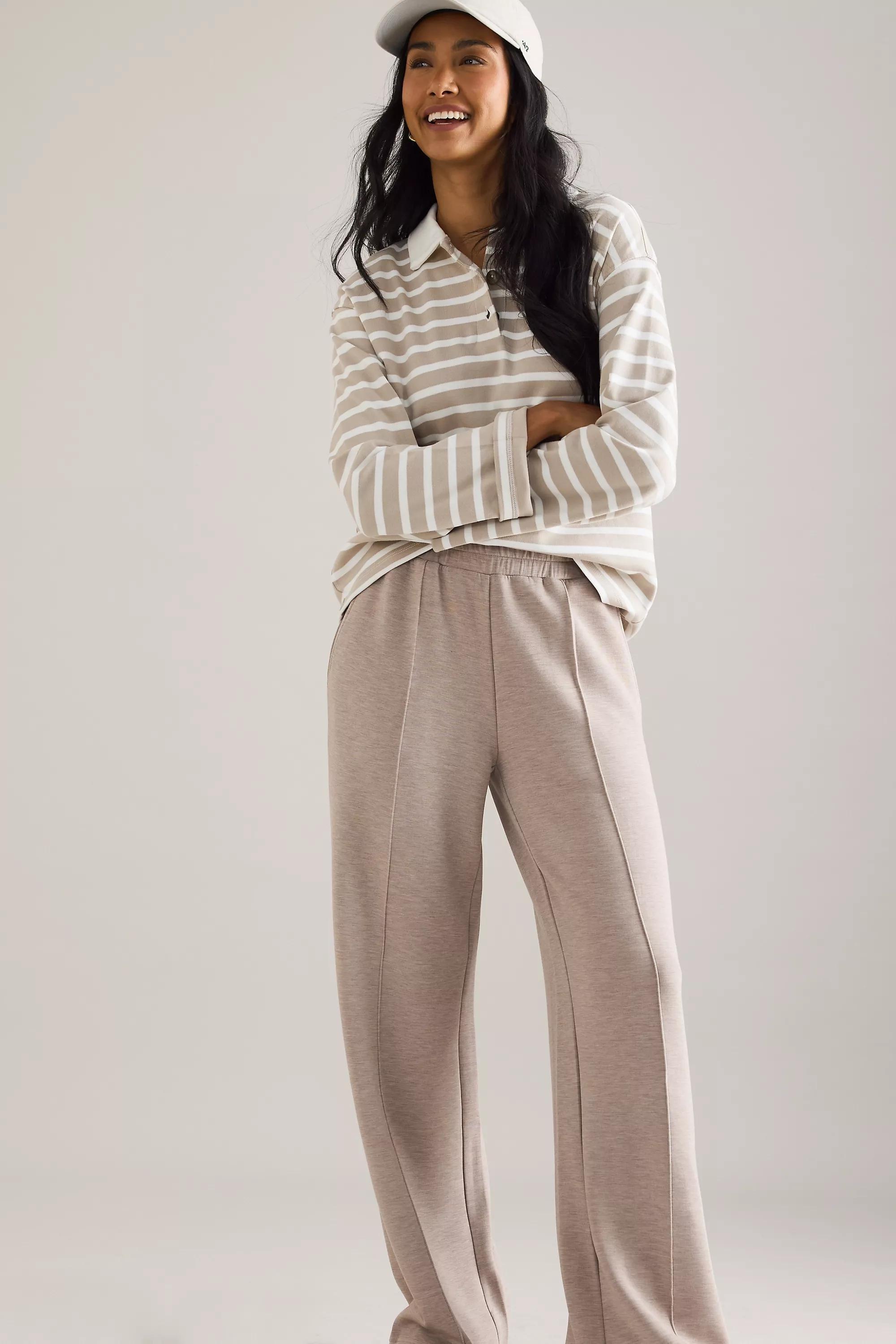 TAUPE Varley The Wide Leg 30 Trousers, A501_0023, large image number 4