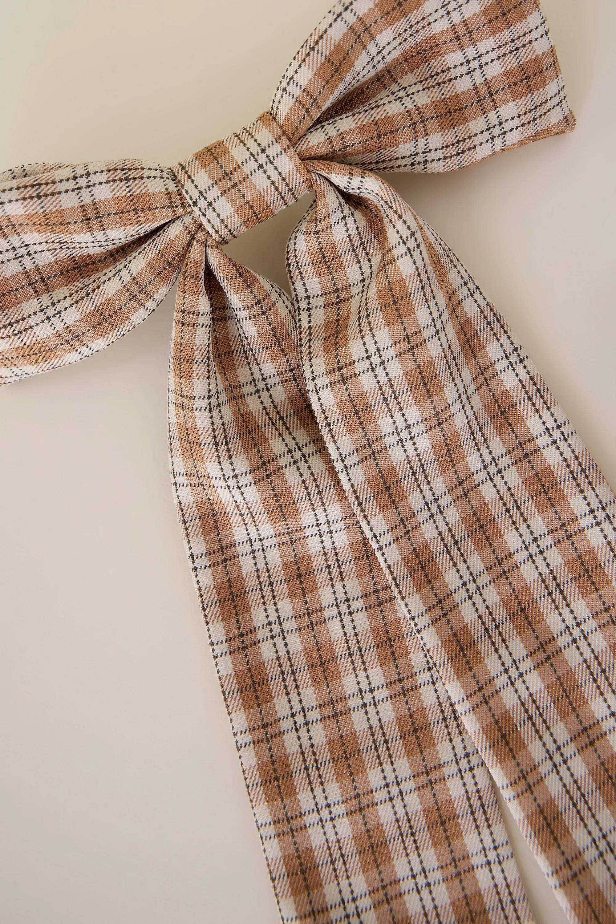 Check Hair Bows, Set Of 2, Multicolour, A501_0000, medium