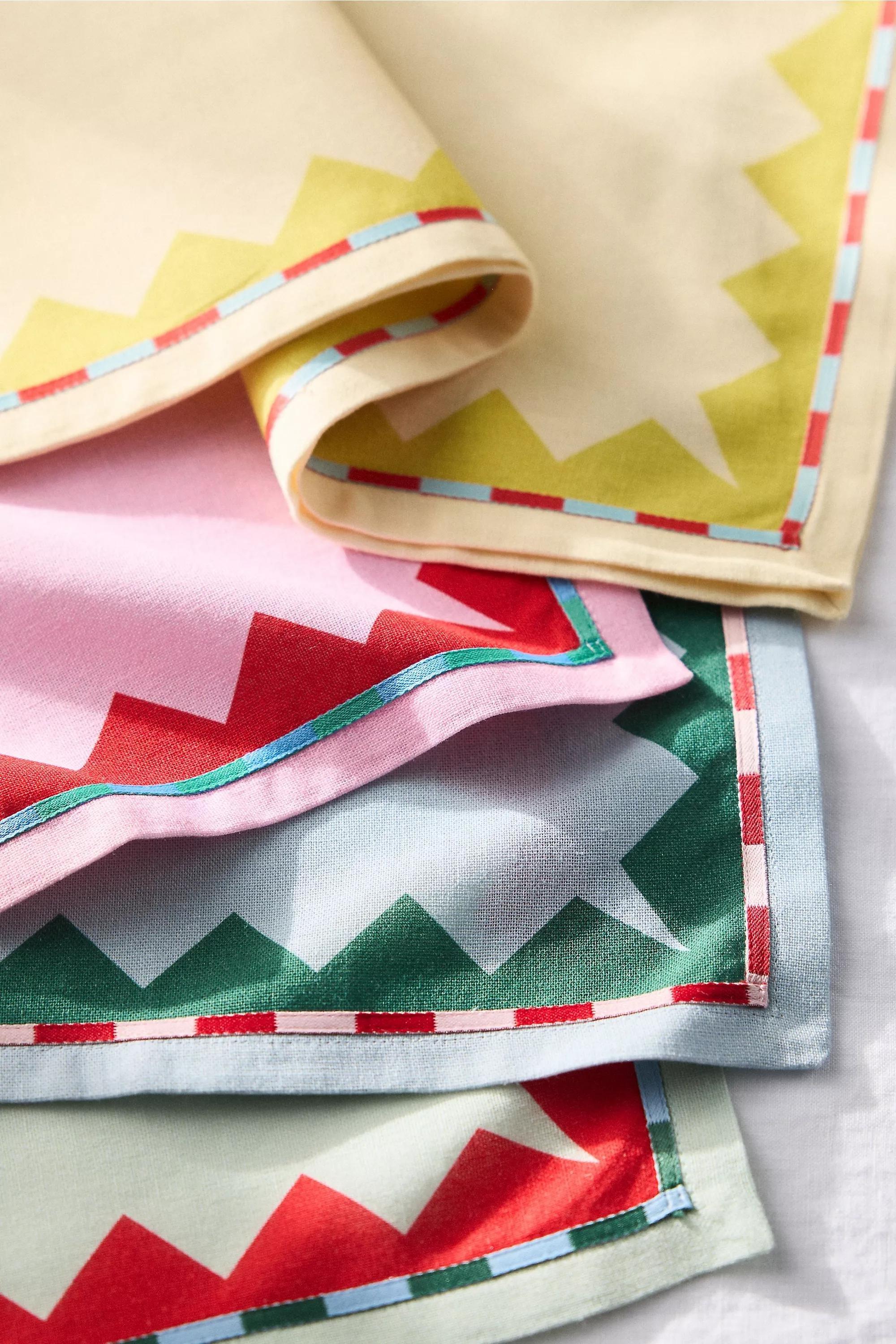 ASSORT Amrita Assorted Napkins, Set of 4, A501_0000, large image number 4