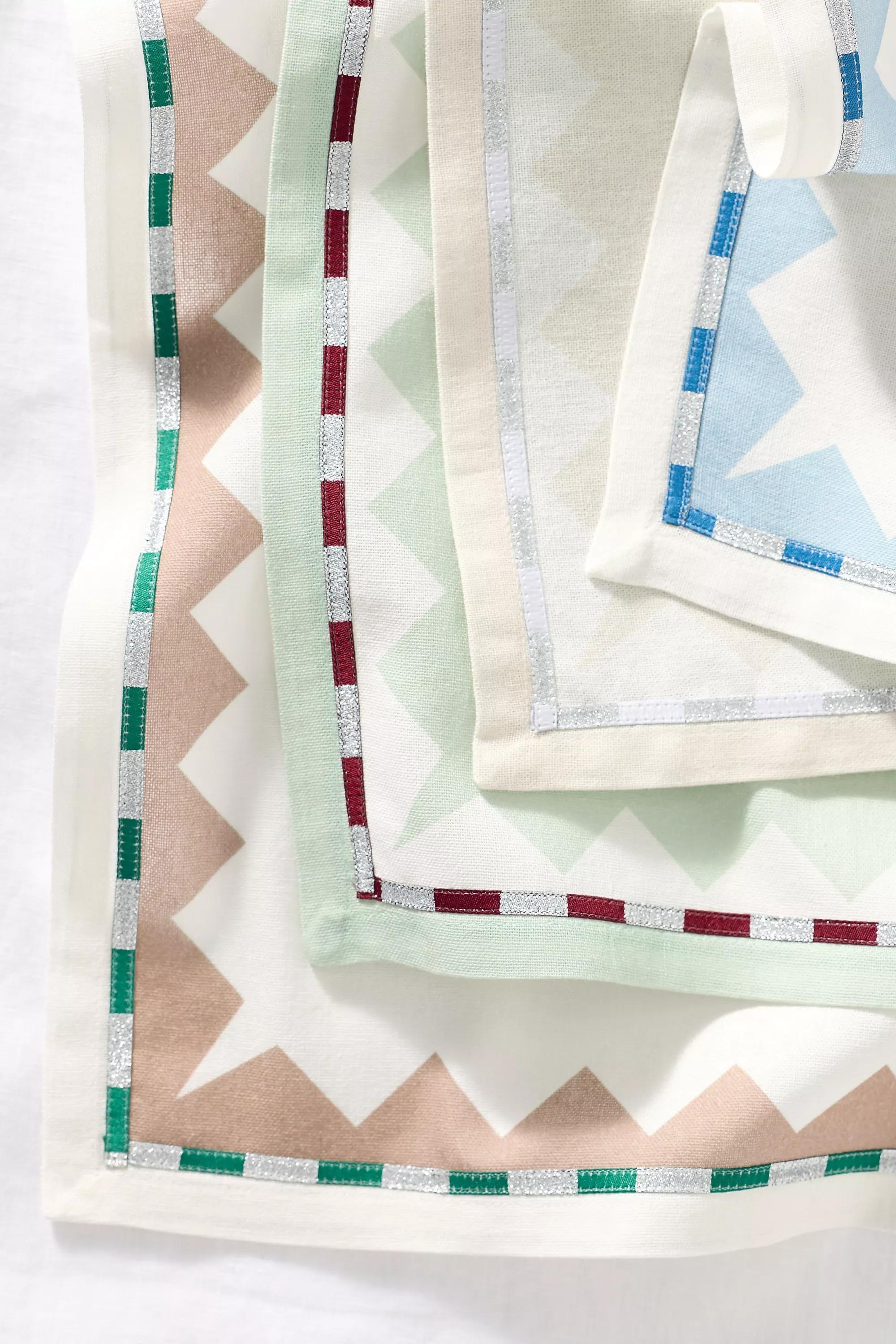 Amrita Assorted Napkins, Set Of 4, White, A501_0015, large image number 3