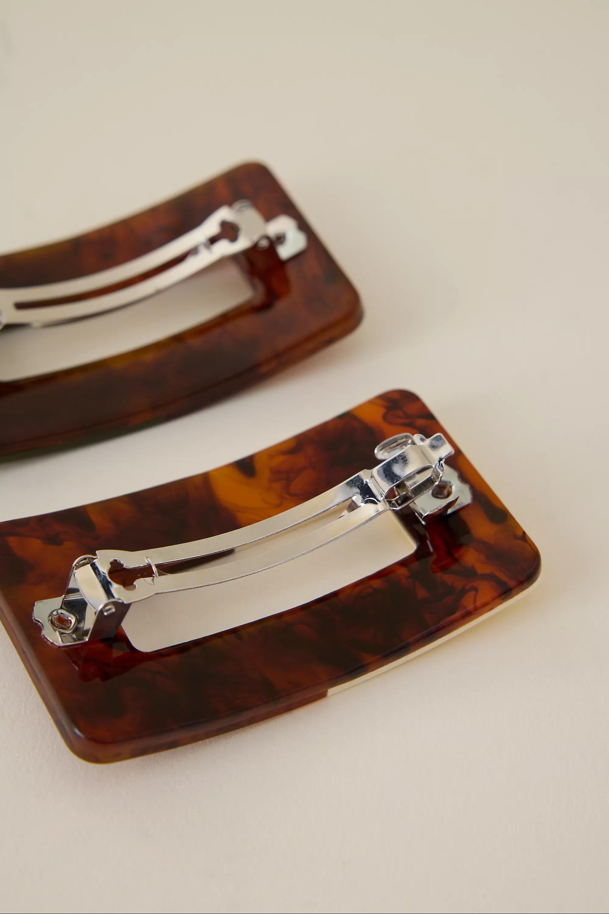 Two-Tone Barrette Hair Clips, Set Of 2, Multicolour, A501_0000, large image number 2