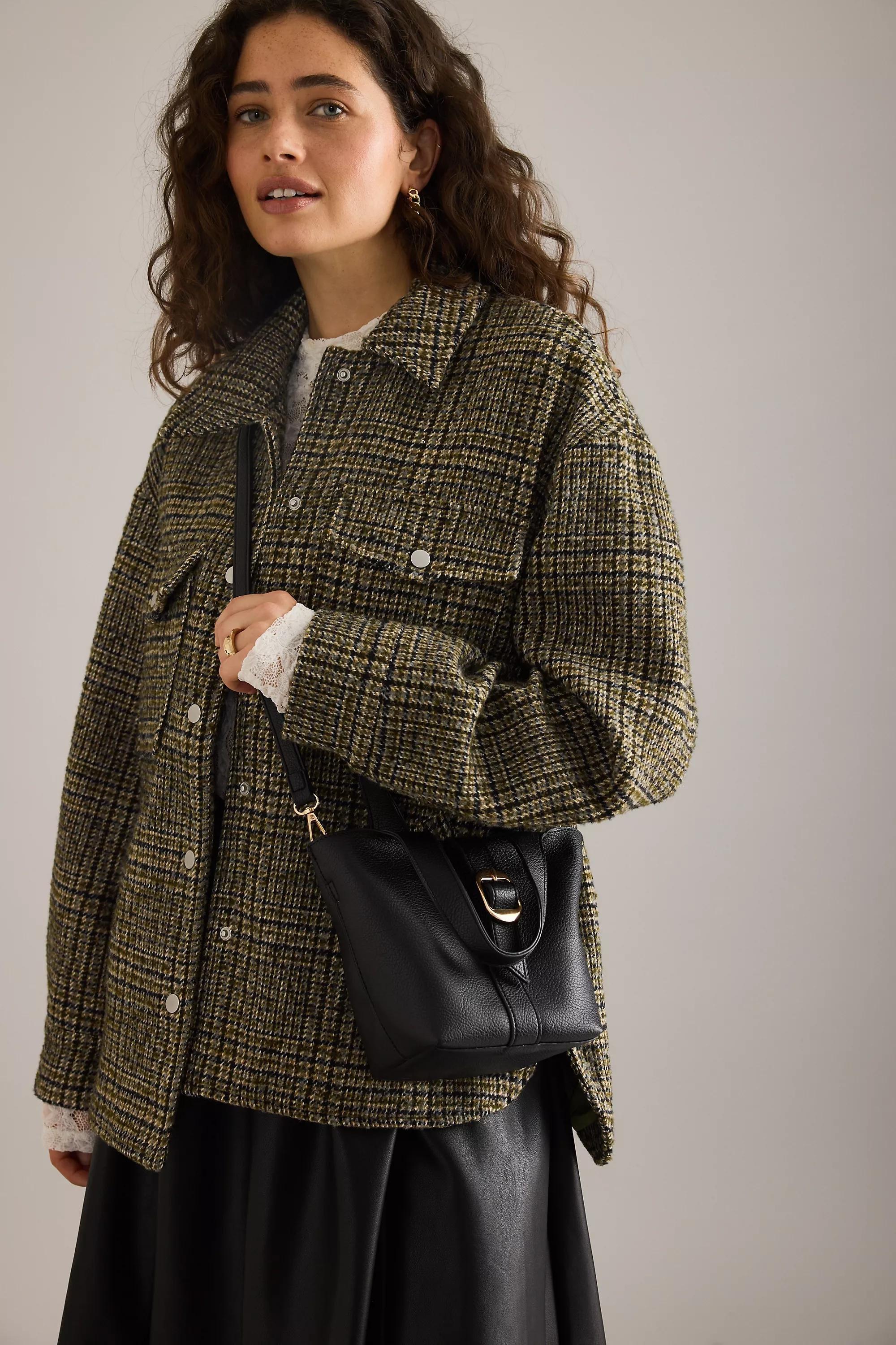 Pebbled Bucket Tote Bag, Black, A501_0001, large image number 4