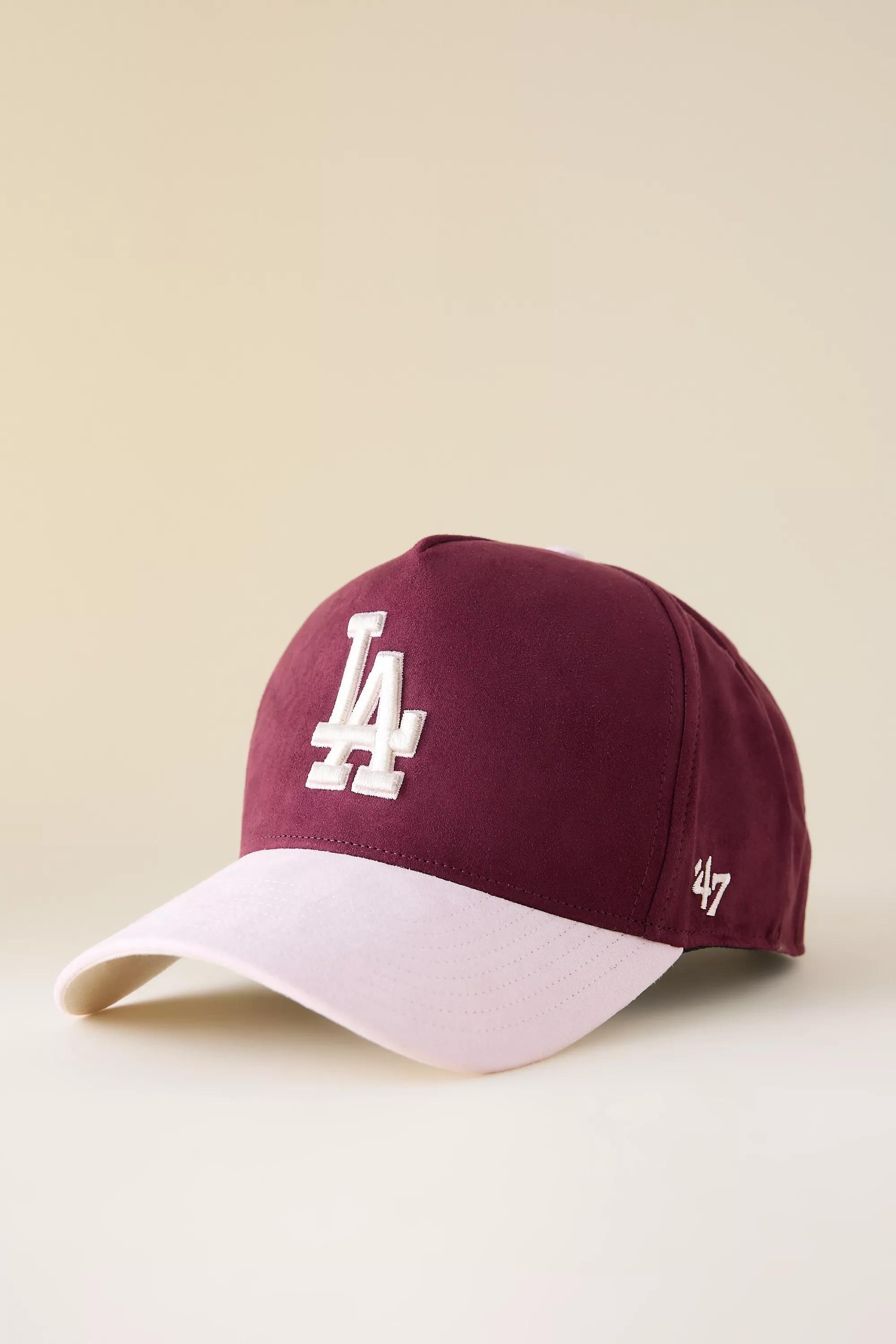 DARK PURPLE '47 Faux-Suede LA Dodgers Baseball Cap, A501_0051, large image number 0