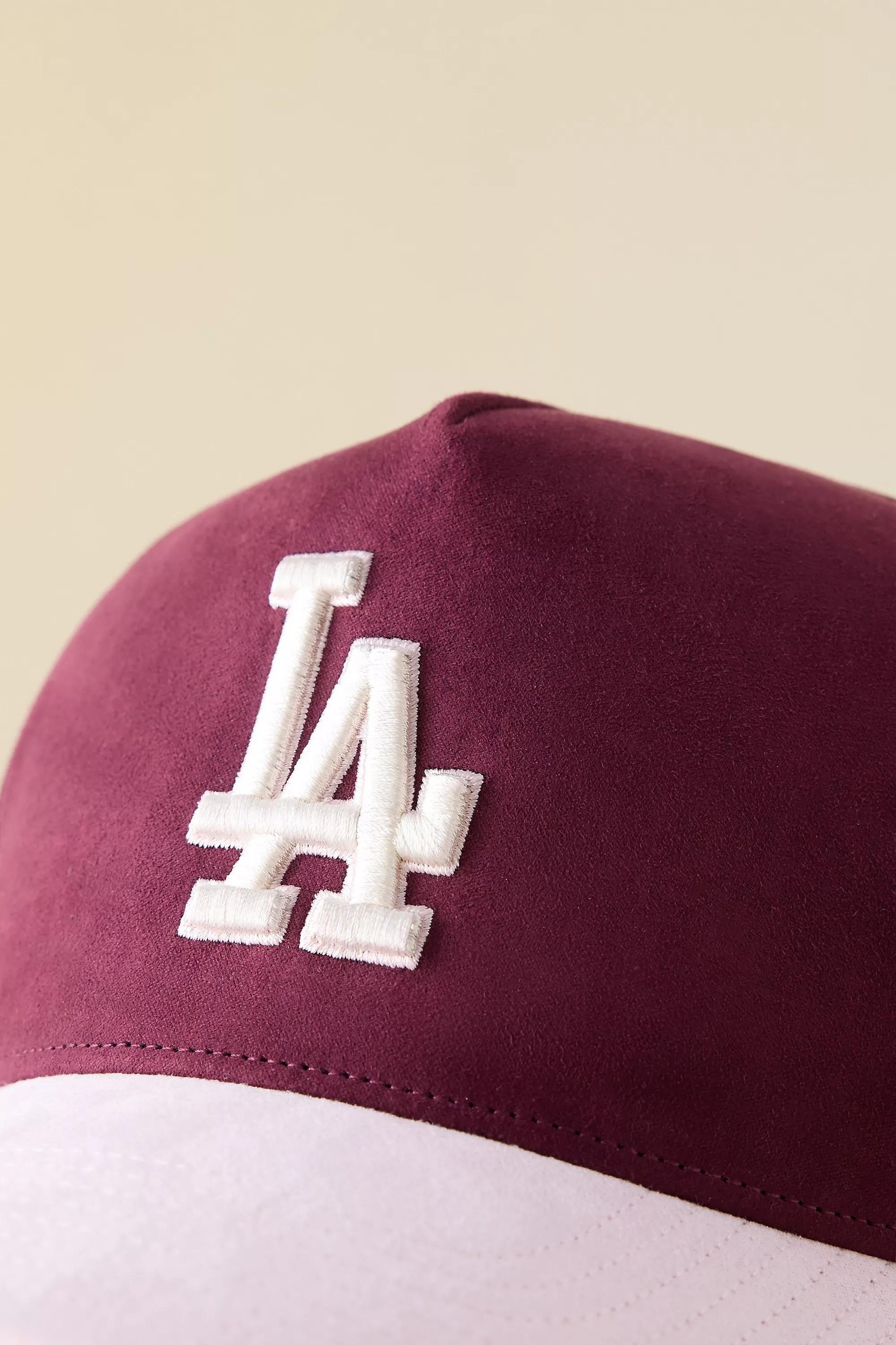 DARK PURPLE '47 Faux-Suede LA Dodgers Baseball Cap, A501_0051, medium