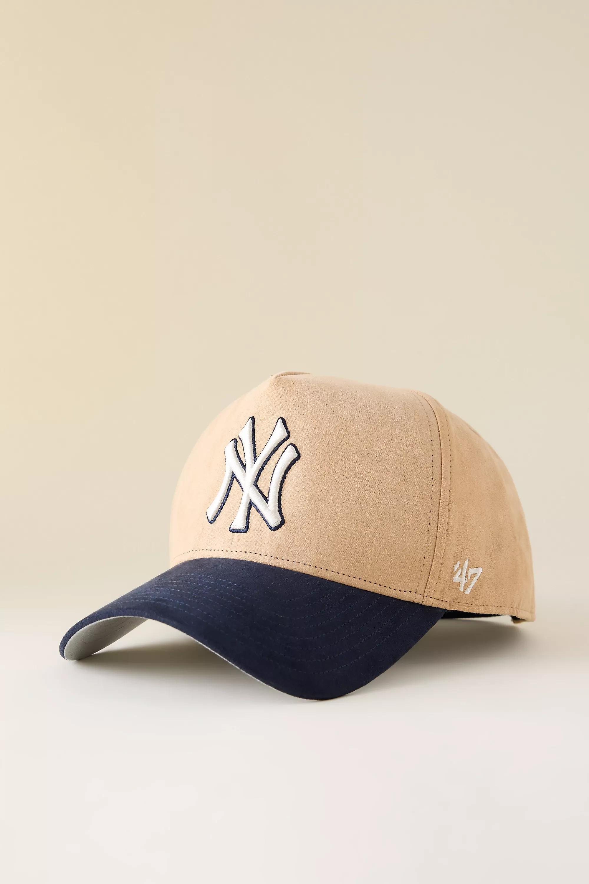 KHAKI '47 Faux-Suede Yankees Baseball Cap\n, A501_0036, medium
