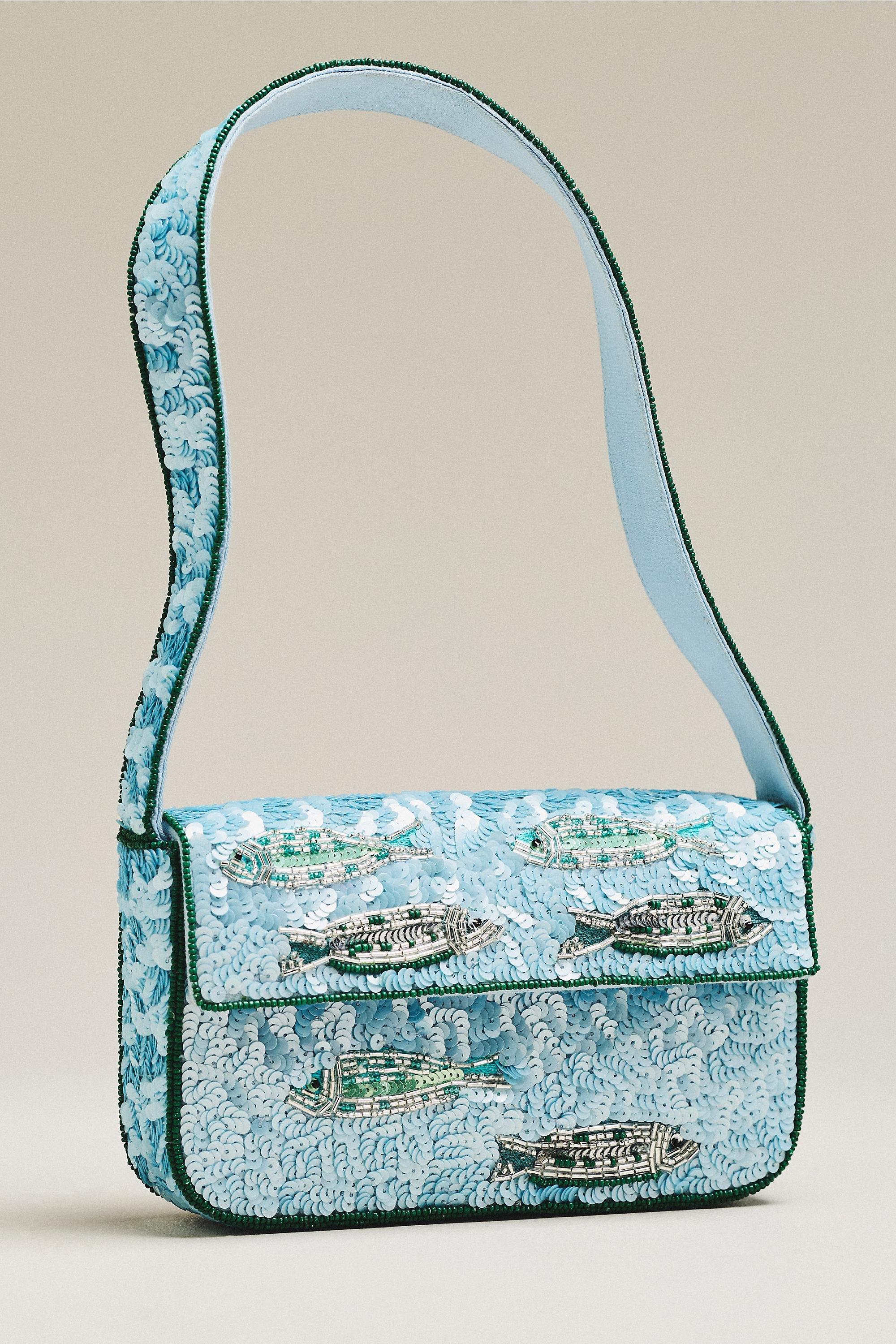 Wedgewood Blue The Fiona Beaded Bag, A501_0097, large image number 1