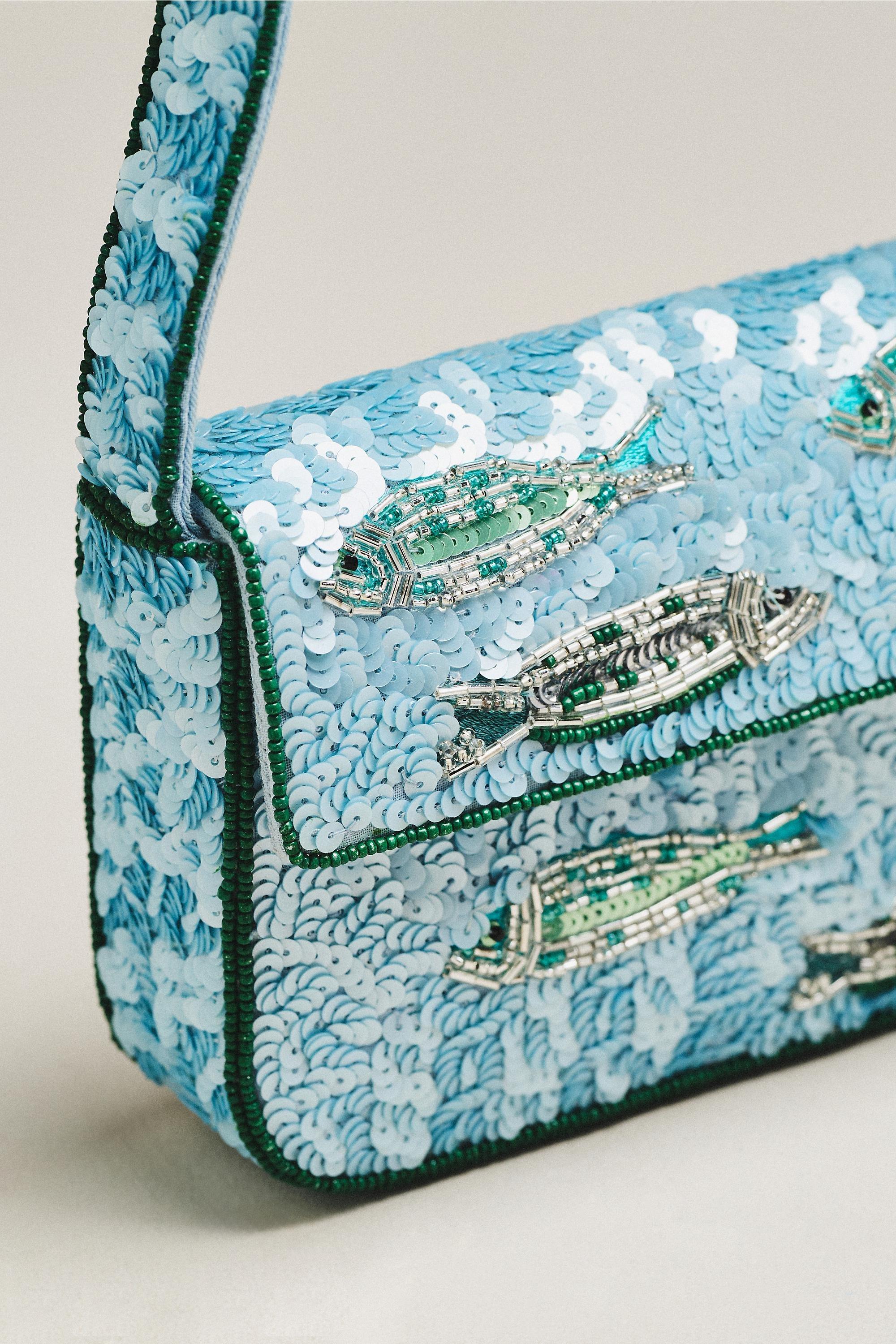 Wedgewood Blue The Fiona Beaded Bag, A501_0097, large image number 4