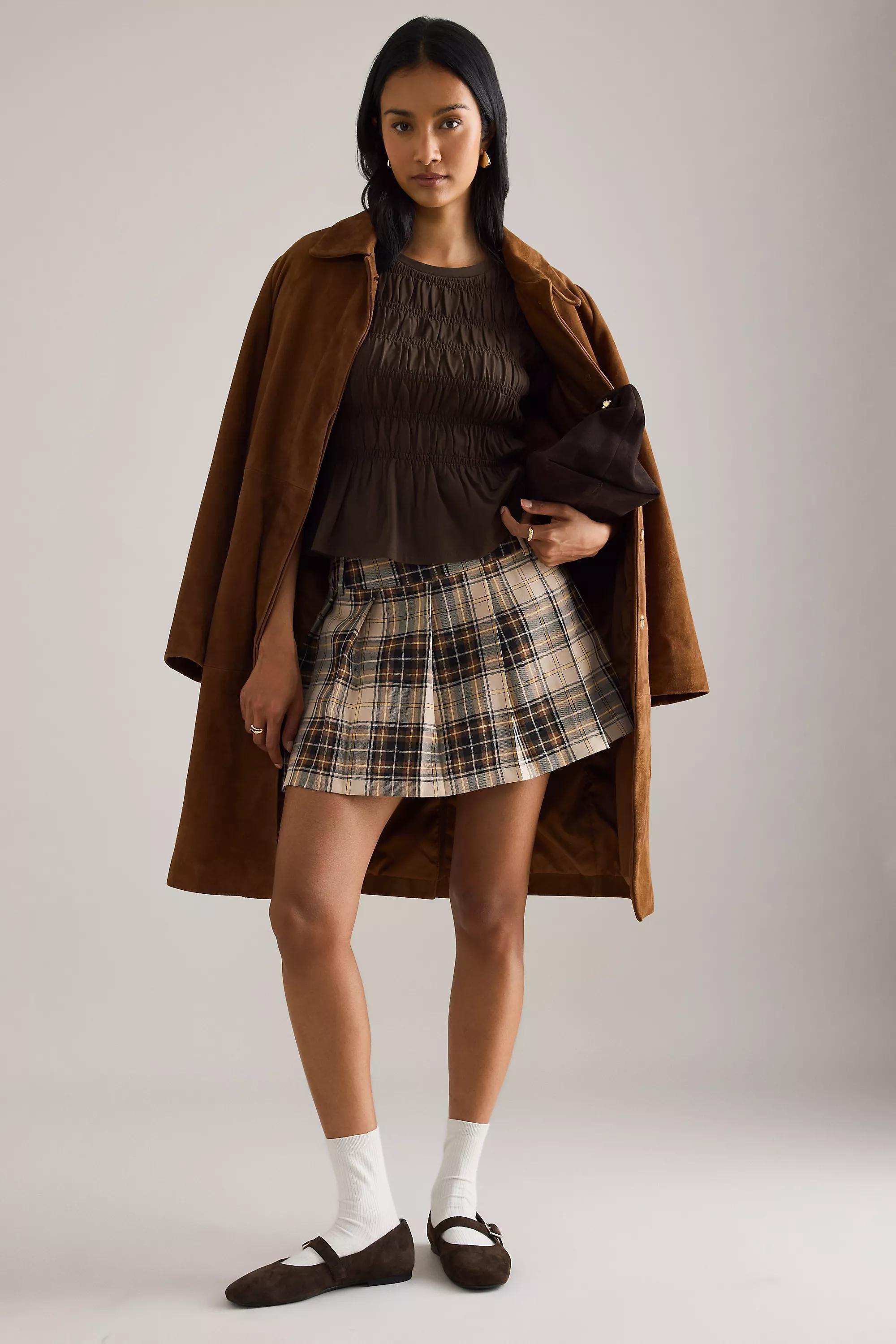 By Anthropologie Smocked T-Shirt, Brown, A501_0020, large image number 4