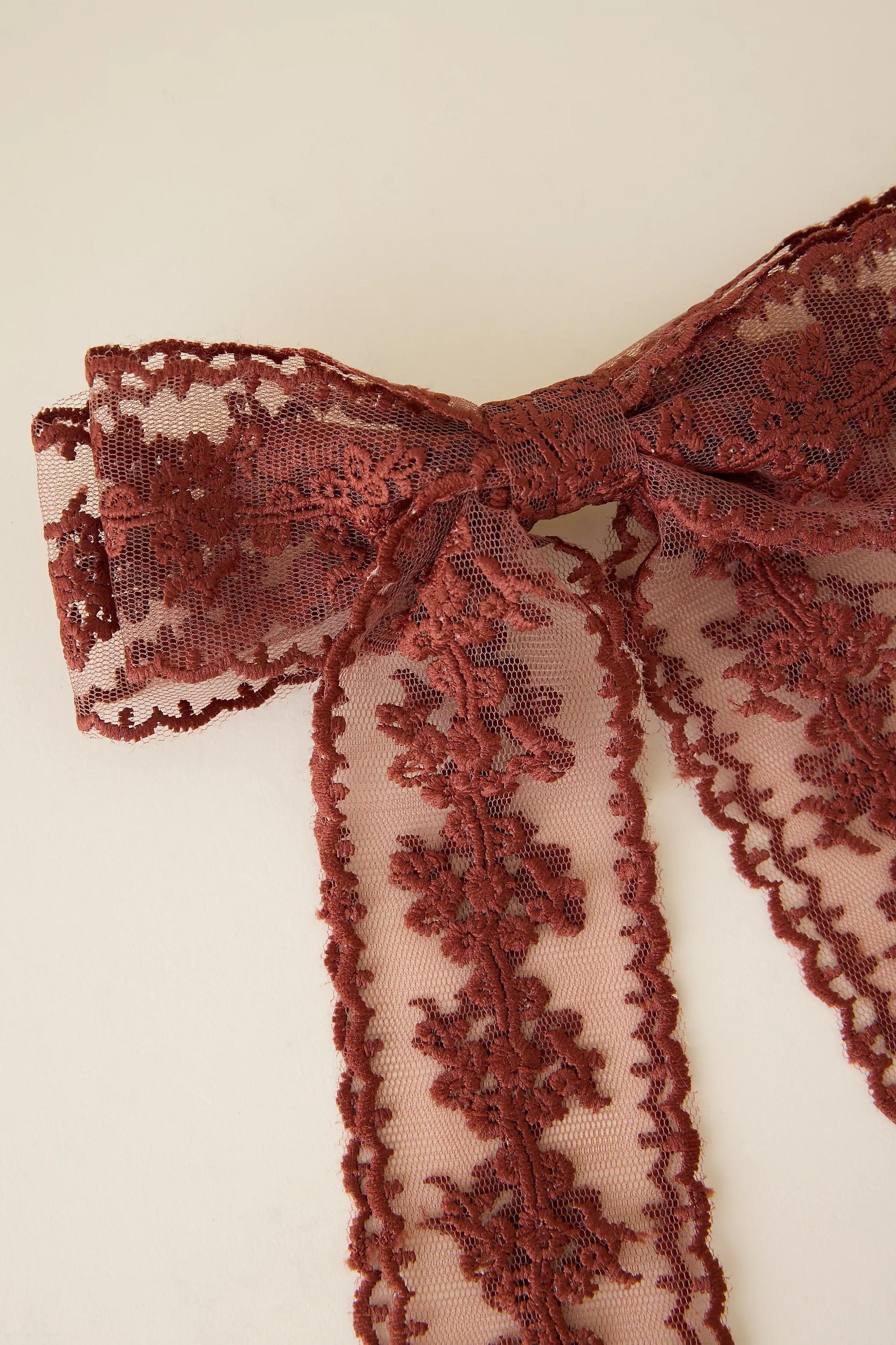 Lace Bow, Brown, A501_0020, large image number 3
