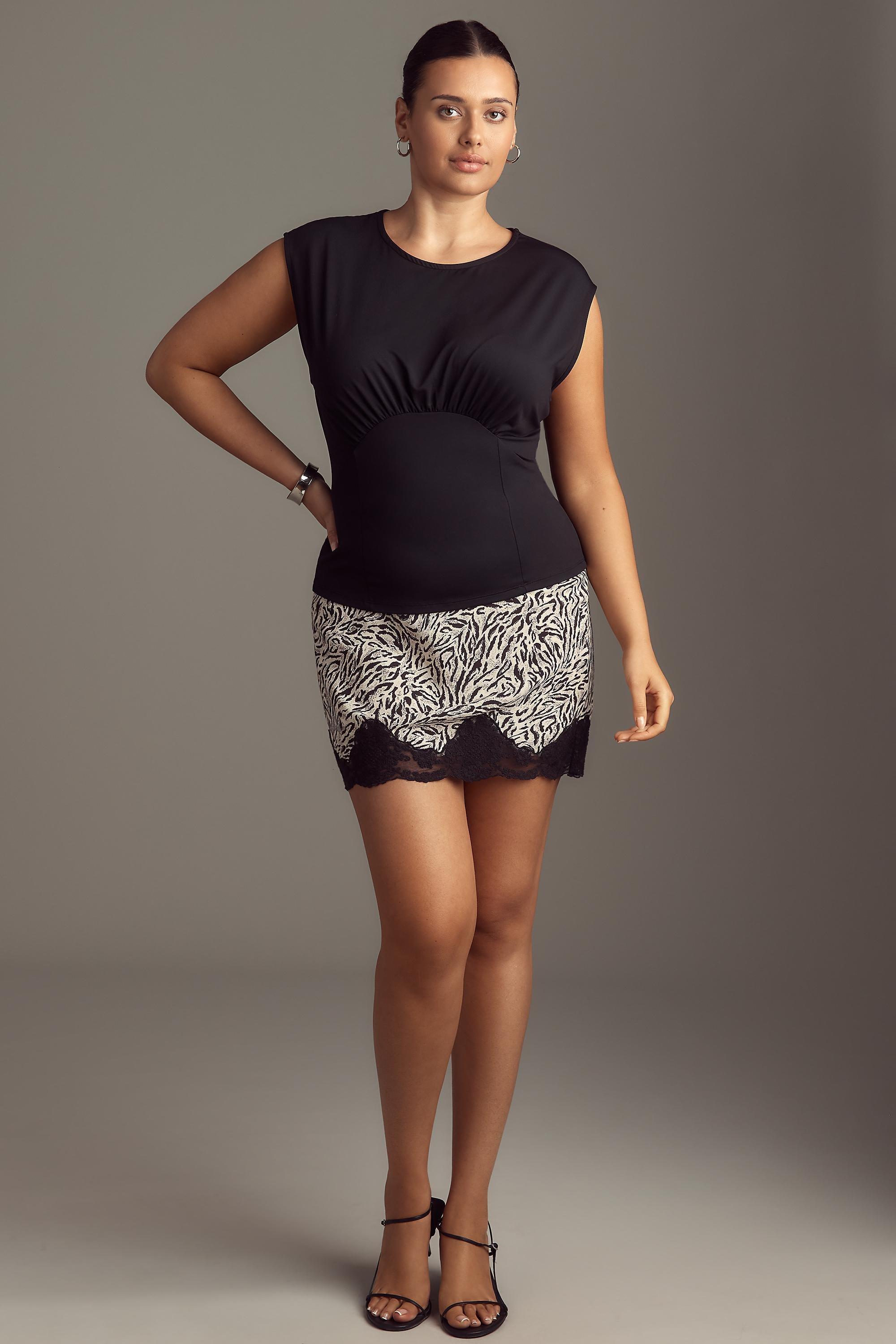 Maeve Shirred Corset Top, Black, A501_0001, large image number 5