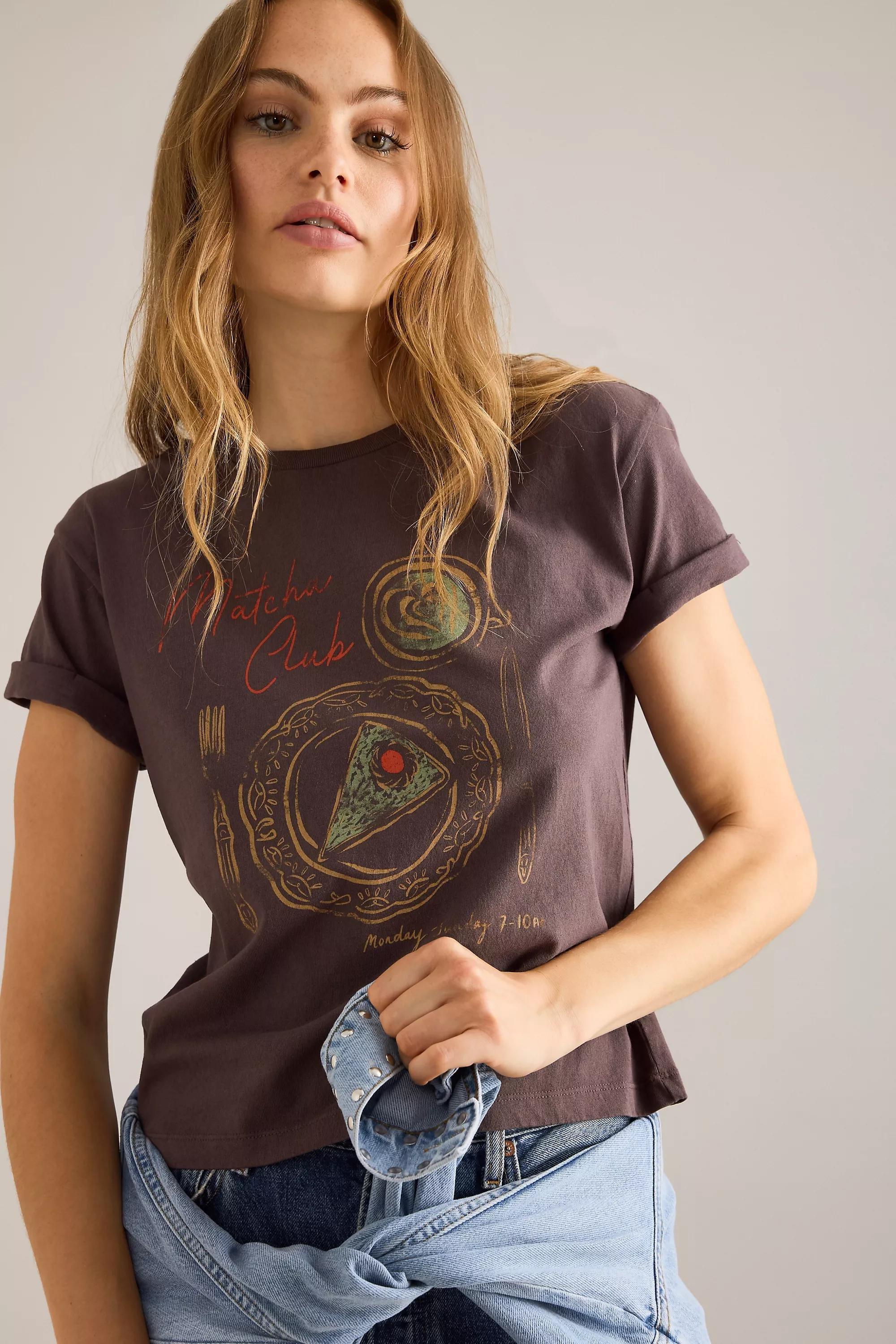 BROWN By Anthropologie Matcha Club Graphic Baby T-Shirt, A501_0020, large image number 0