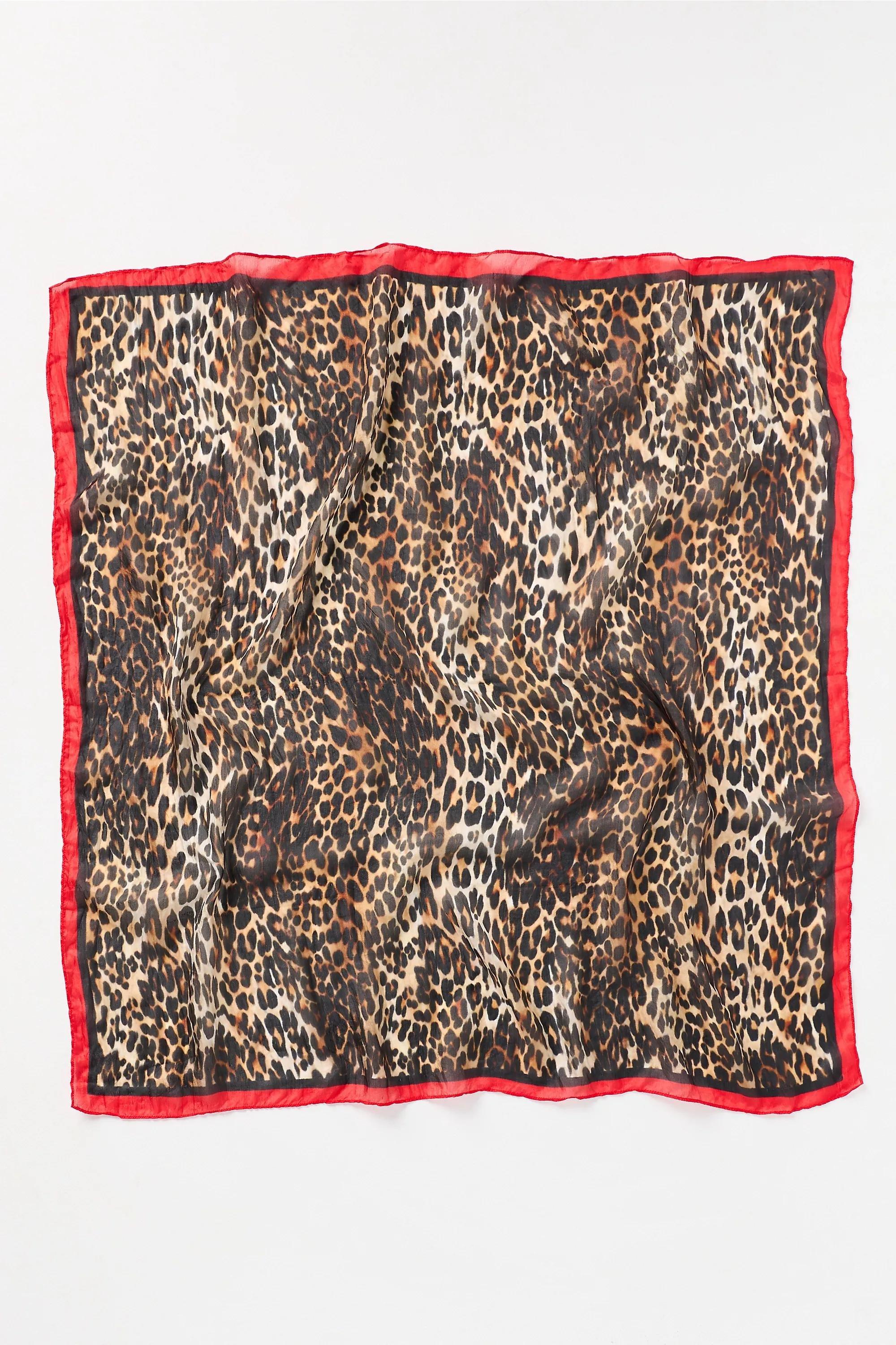 By Anthropologie Printed Silk Scarf, brown, A501_0015, large image number 2