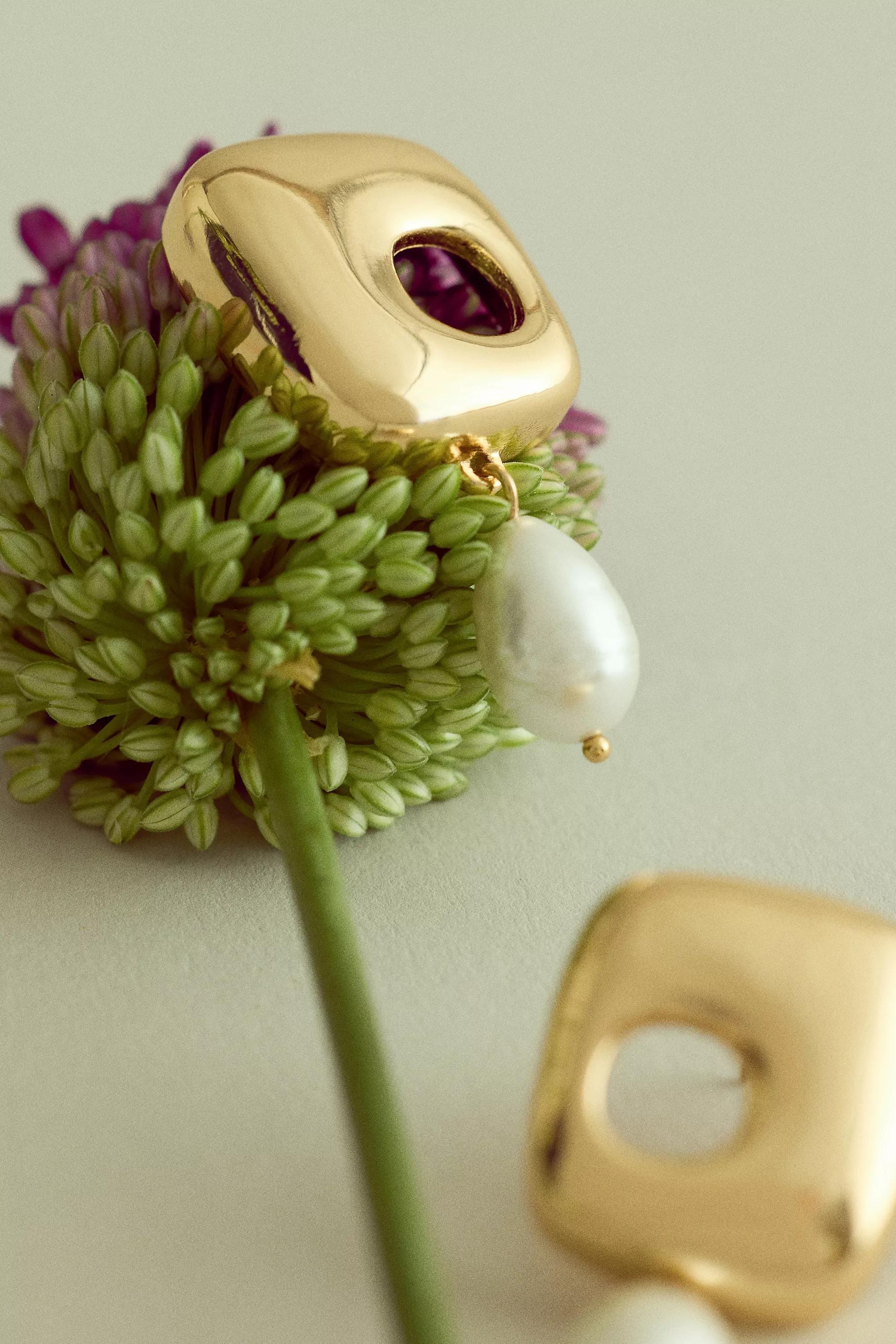 Pearl Drop Earrings, Gold, A501_0070, large image number 3