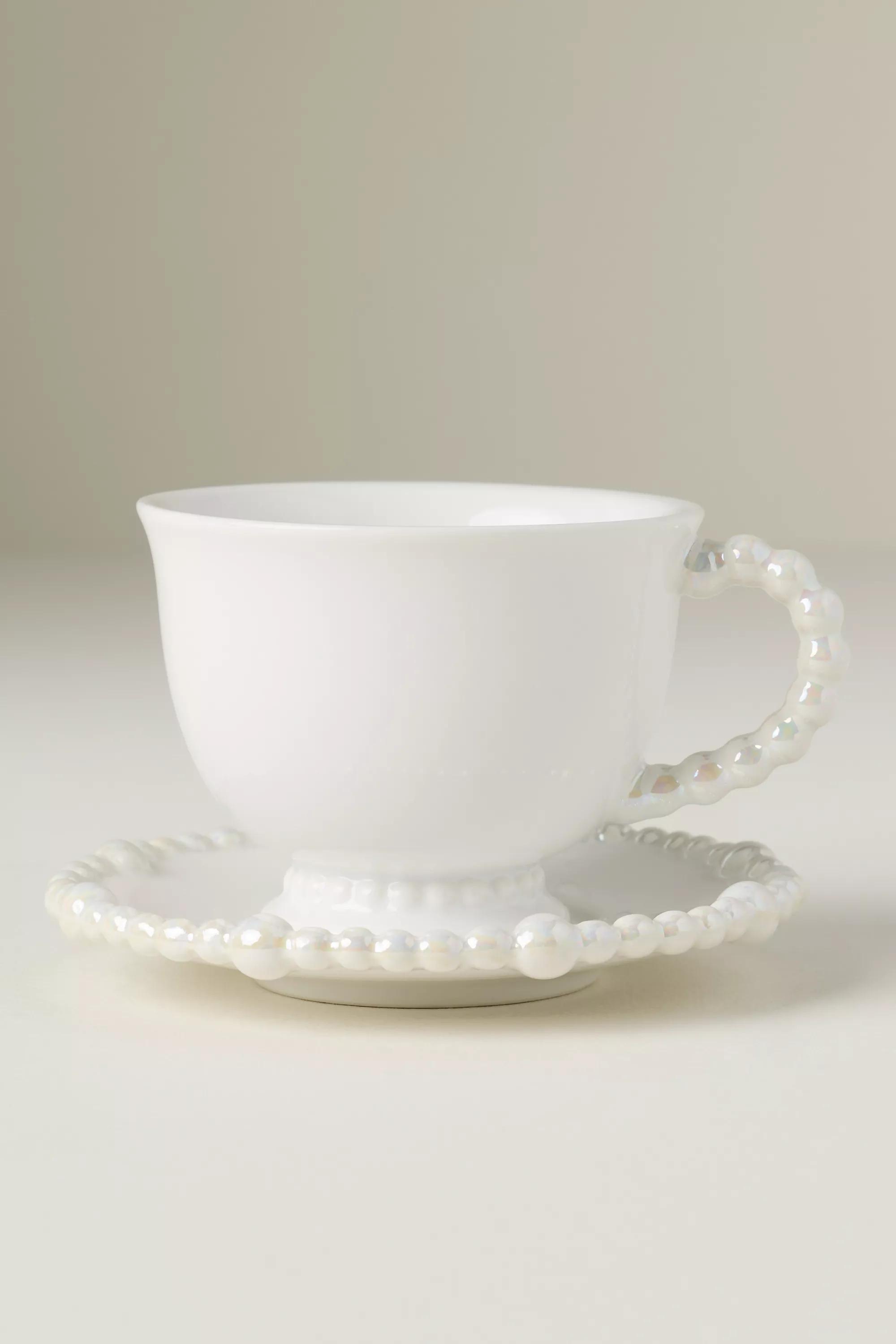 IVORY Perla Stoneware Espresso Cup & Saucer, A501_0011, large image number 0