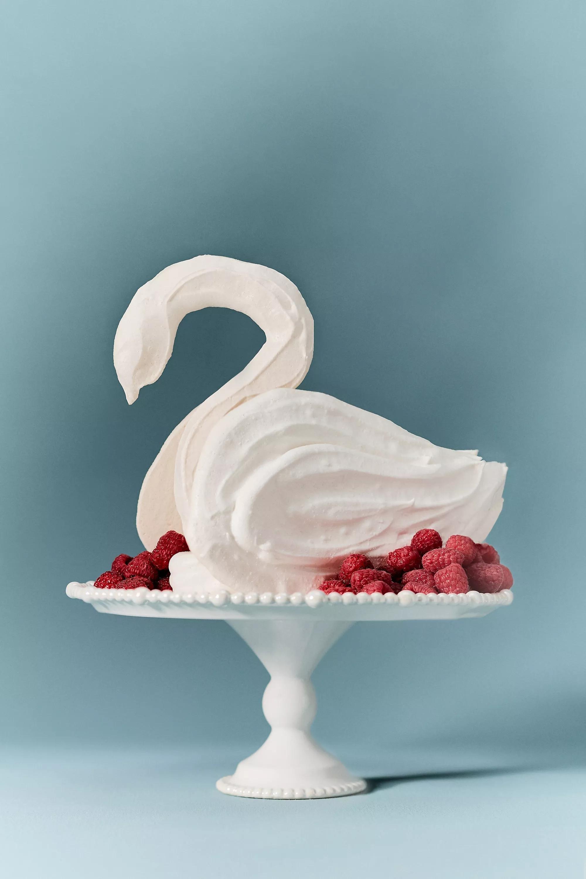 Perla Stoneware Cake Stand, White, A501_0011, large image number 1