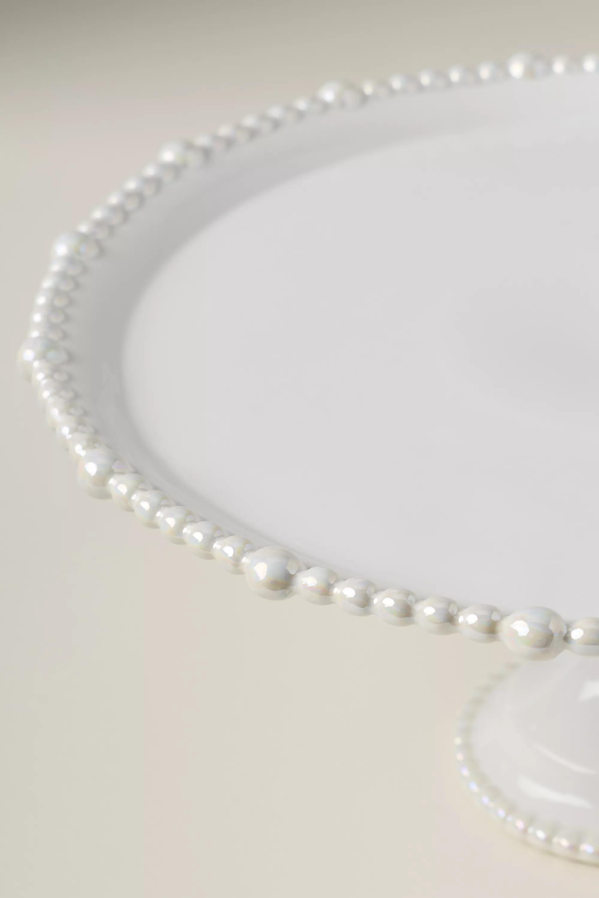 Perla Stoneware Cake Stand, White, A501_0011, medium