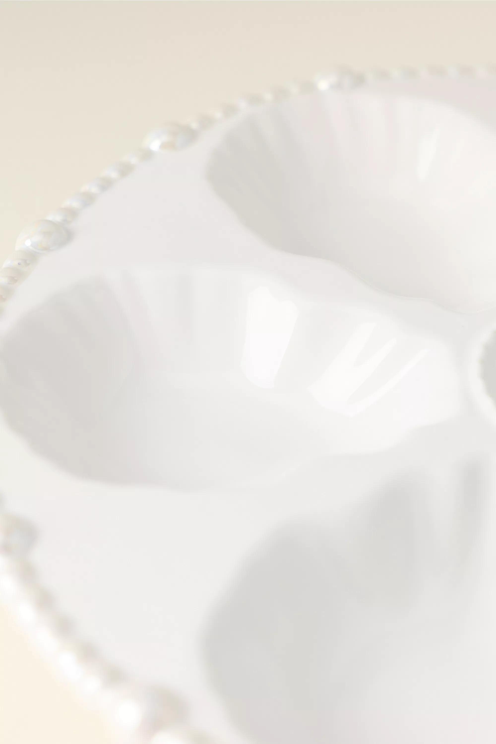 Perla Stoneware Oyster Plate, White, A501_0011, large image number 2