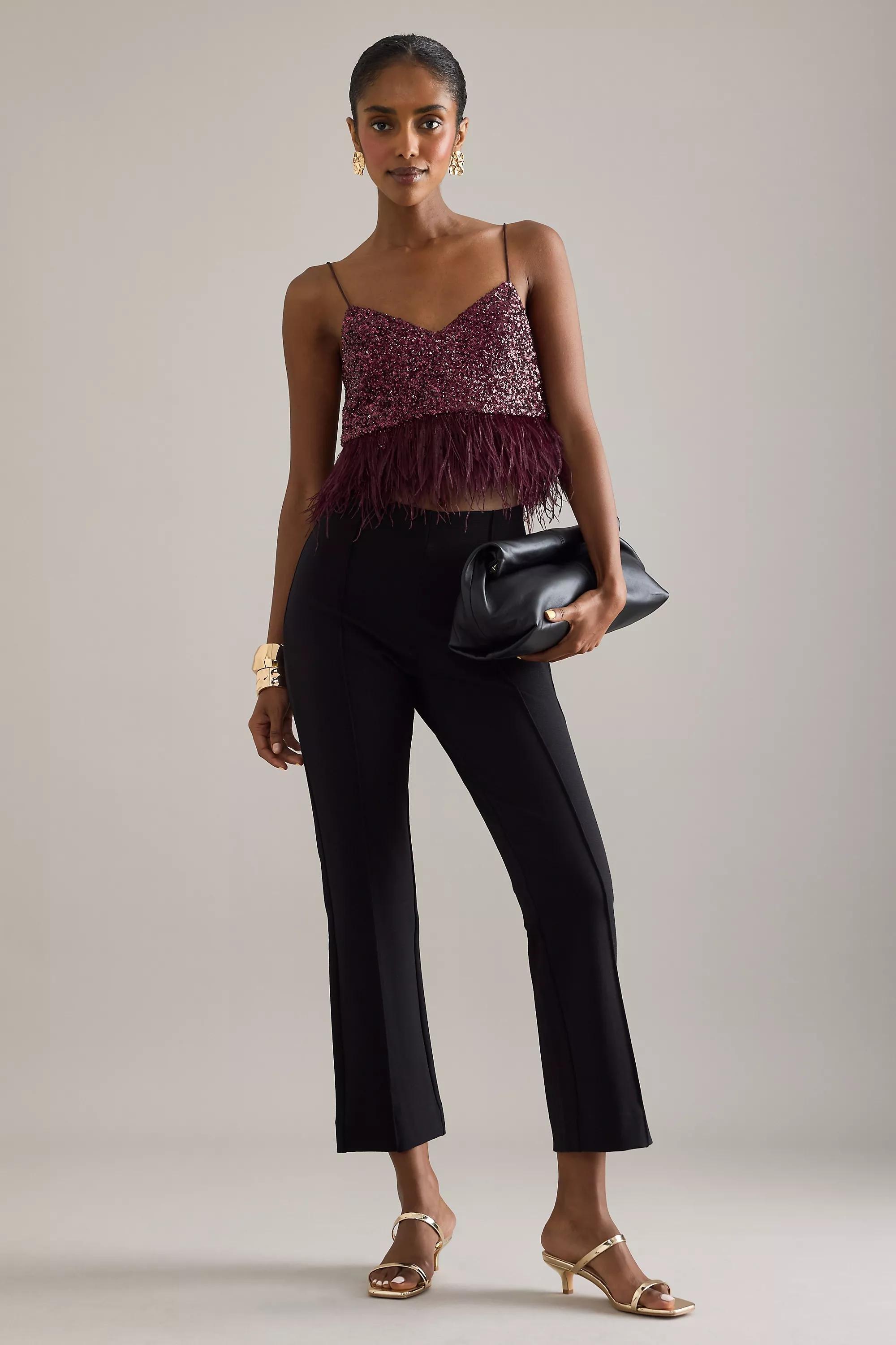 MAUVE By Anthropologie Sequin Feather Tank Top, A501_0054, large image number 2