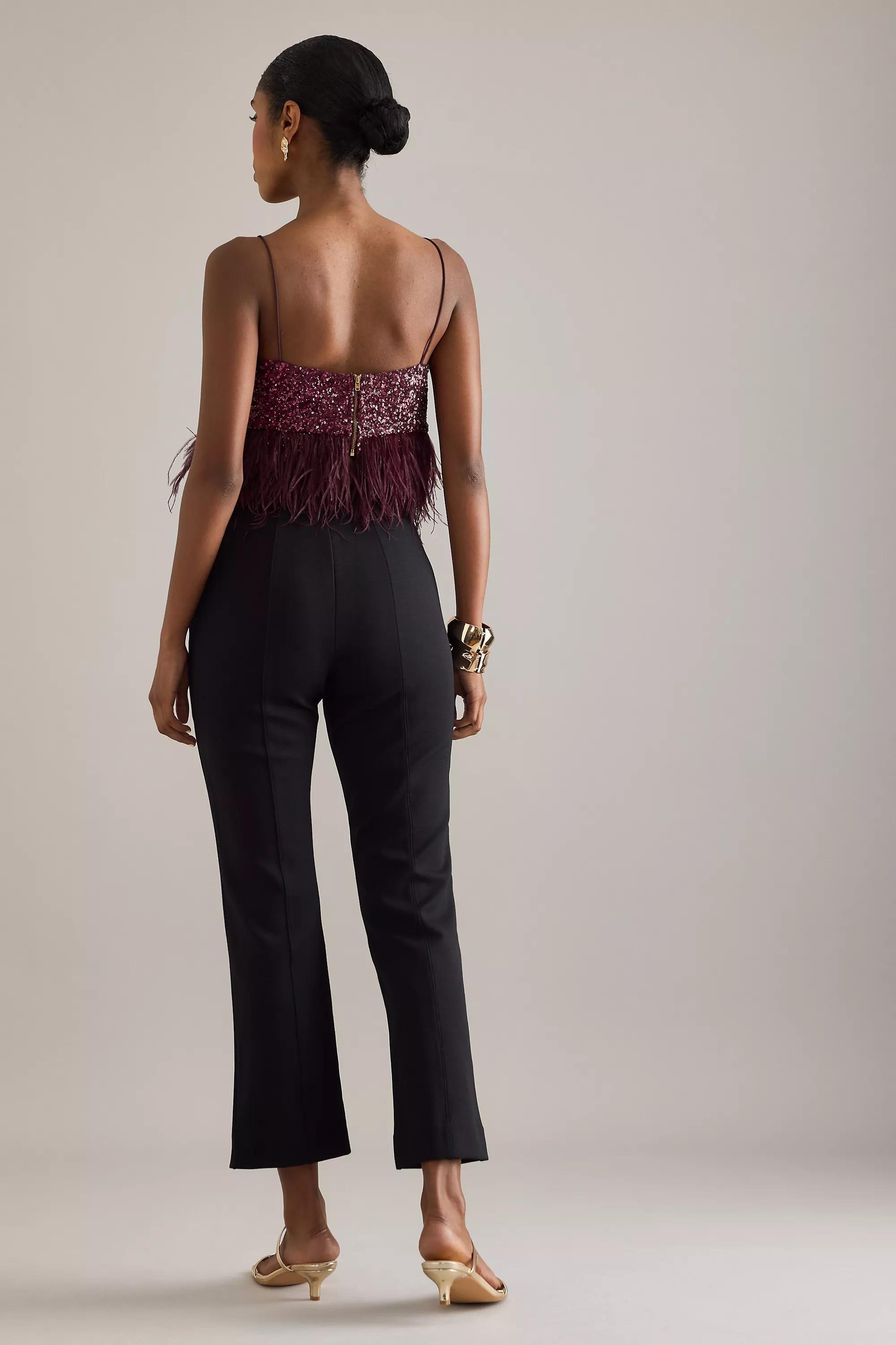 MAUVE By Anthropologie Sequin Feather Tank Top, A501_0054, large image number 6