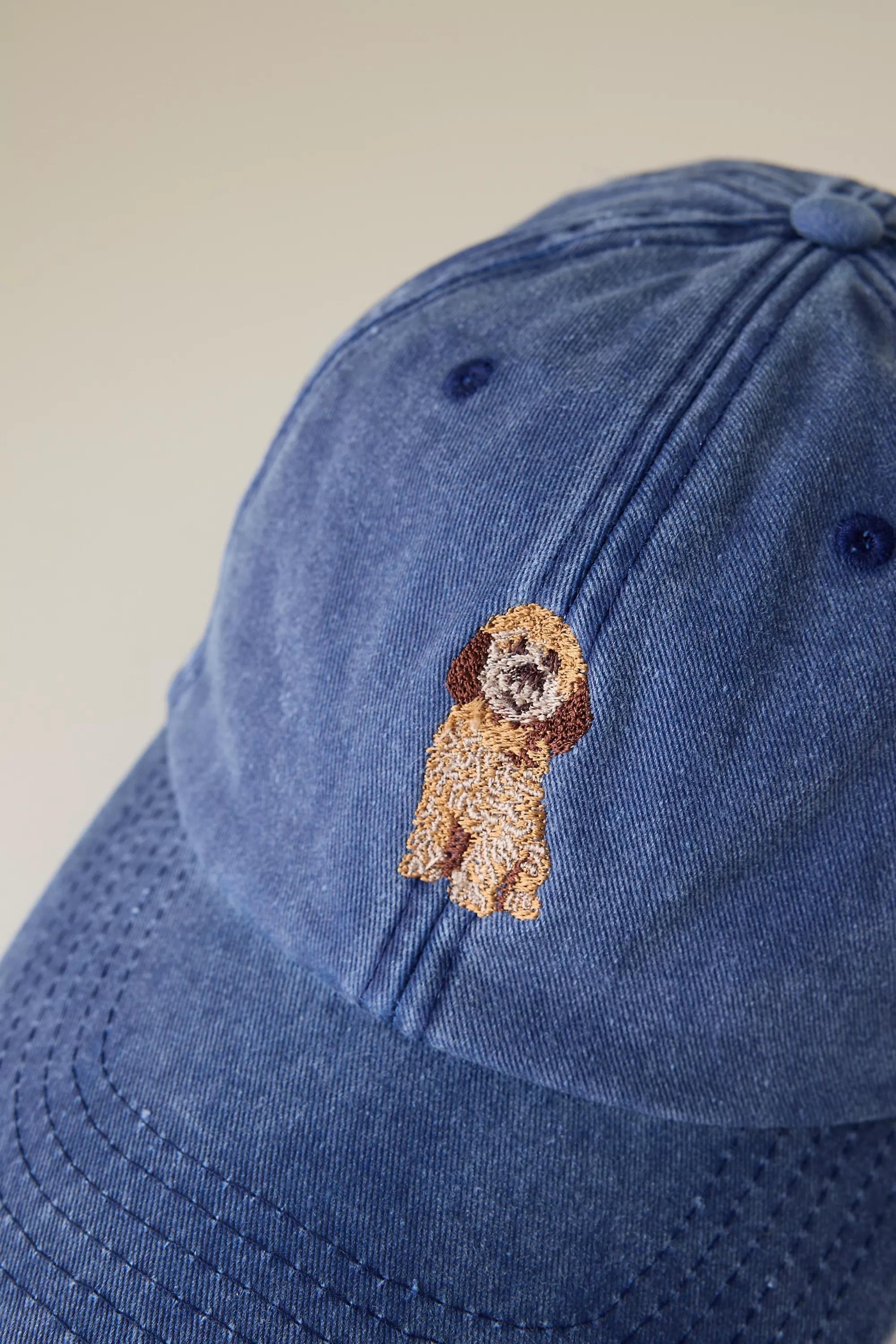 Cockapoo Embroidered Baseball Cap, Navy, A501_0041, large image number 1