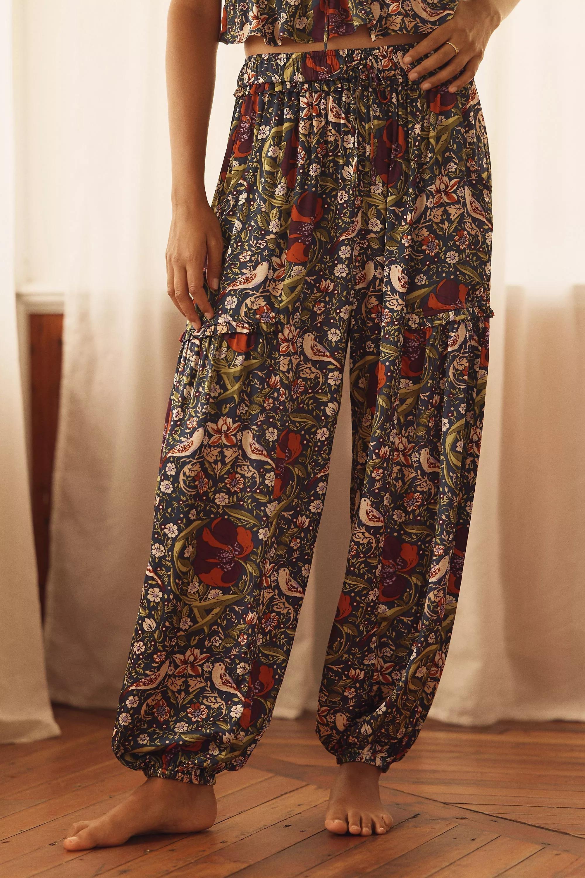 Lyrebird Balloon Pyjama Bottoms, Blue, A501_0049, large image number 2