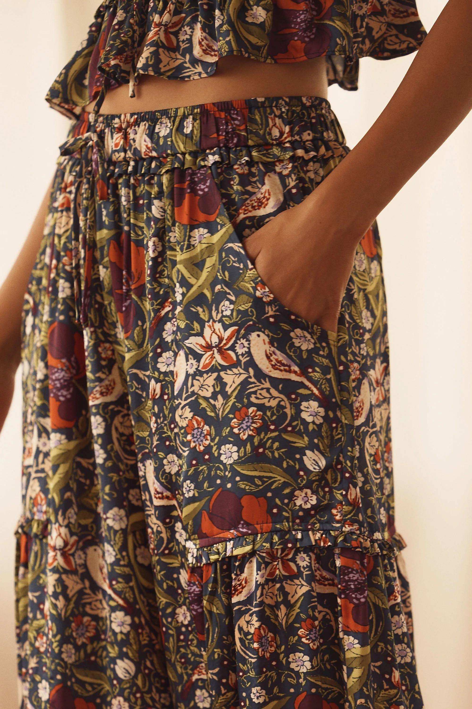 Lyrebird Balloon Pyjama Bottoms, Blue, A501_0049, large image number 3