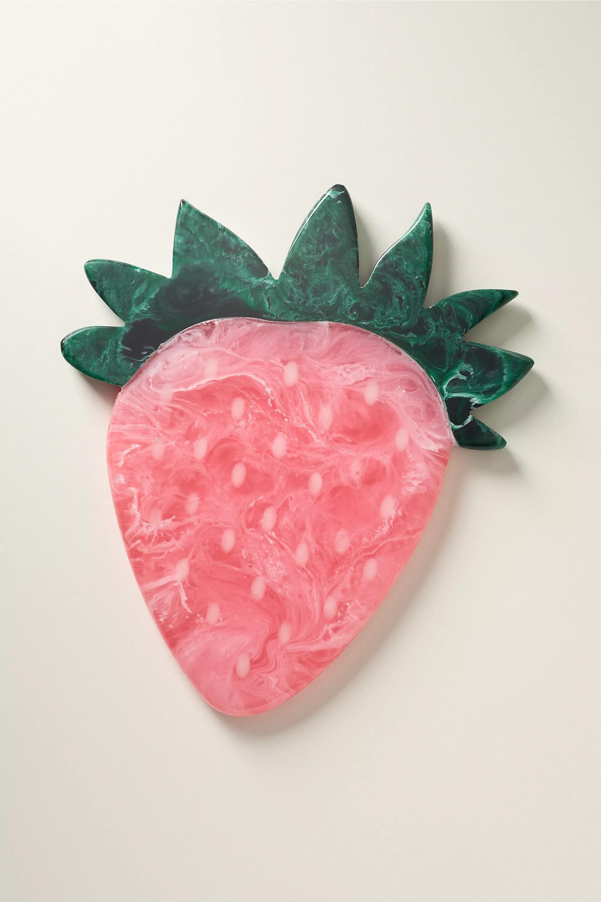 Lane Resin Strawberry Cheeseboard, Pink, A501_0066, medium