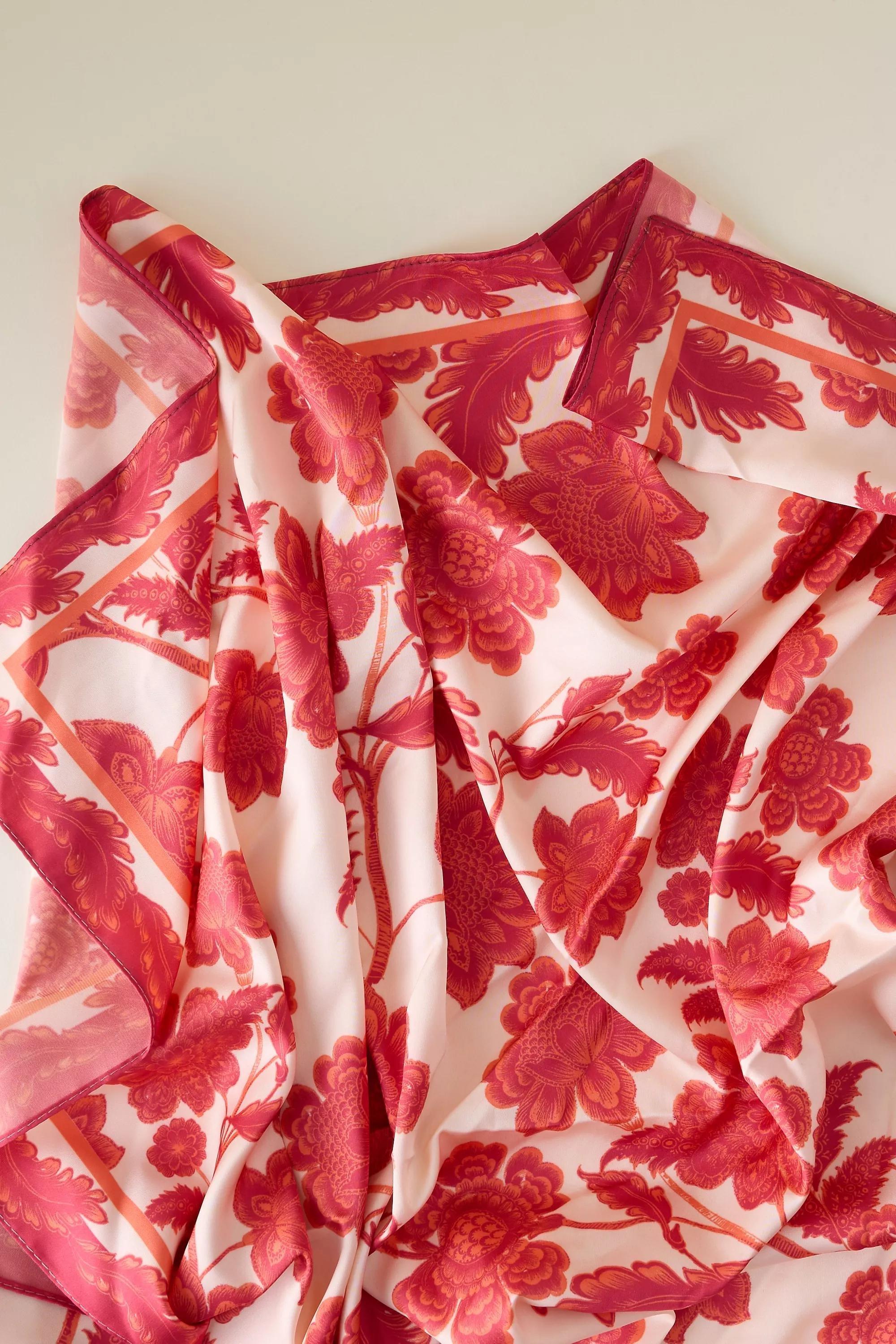 Summer Fruits Printed Hair Scarves, Set Of 2, Multicolour, A501_0000, medium