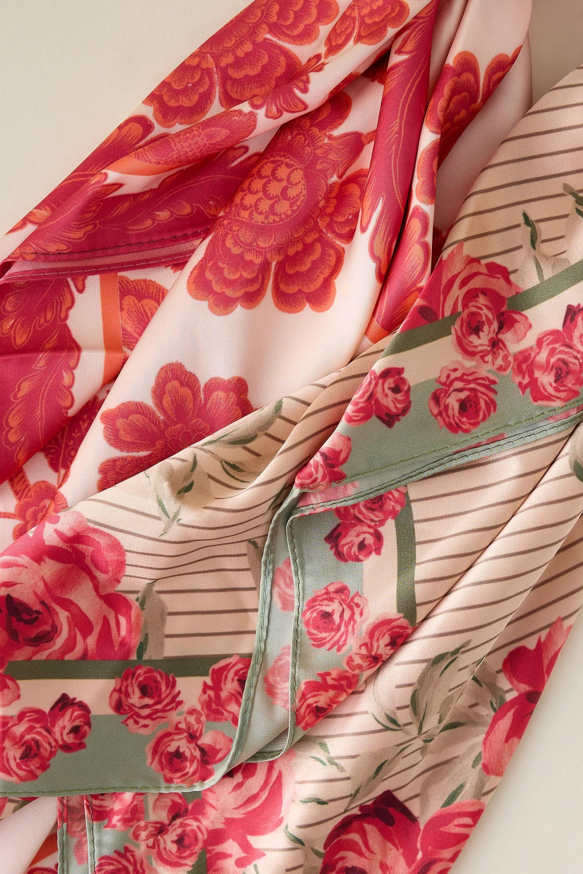 Summer Fruits Printed Hair Scarves, Set Of 2, Multicolour, A501_0000, medium