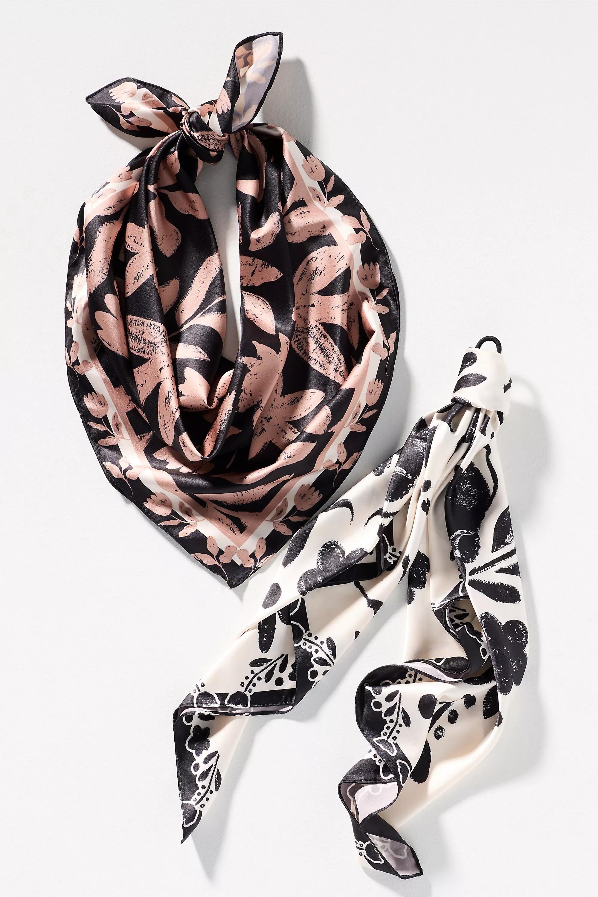 Printed Hair Scarves, Set Of 2, A501_0000, large image number 0