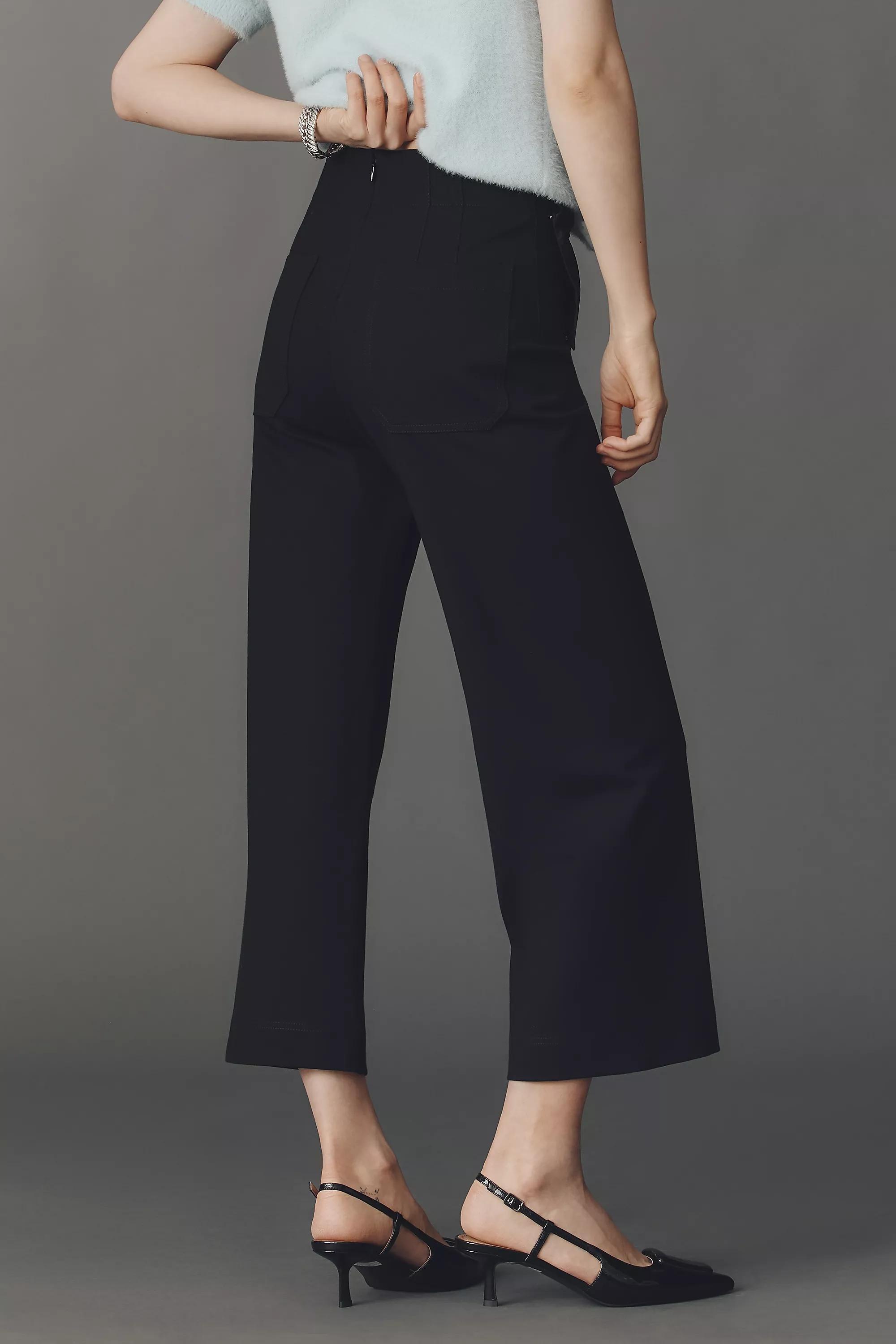 By Maeve The Colette Crop Bow-Waist Pants, Black, A501_0001, large image number 2