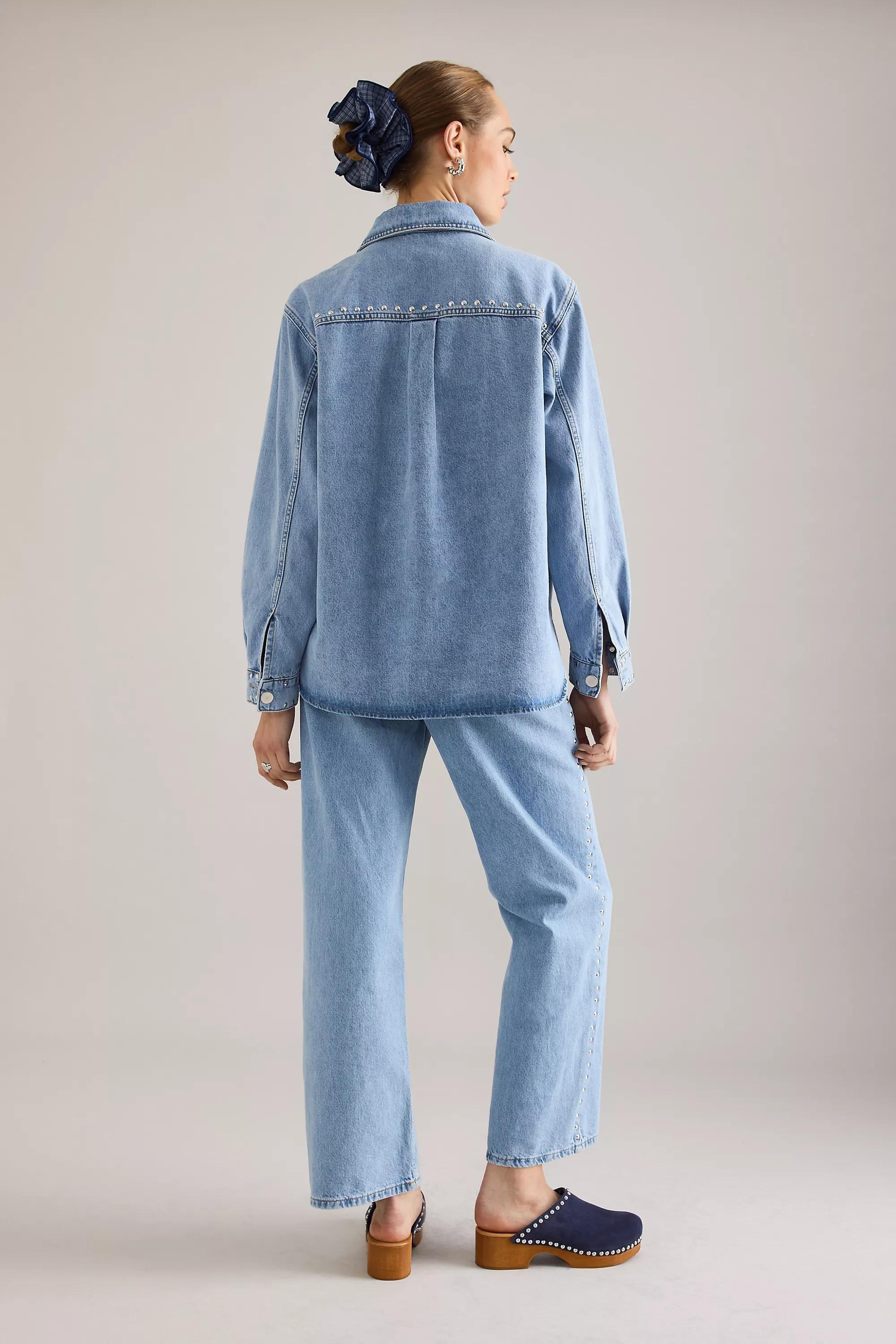 Navy Checked Hair Scrunchie, Blue, A501_0049, large image number 3