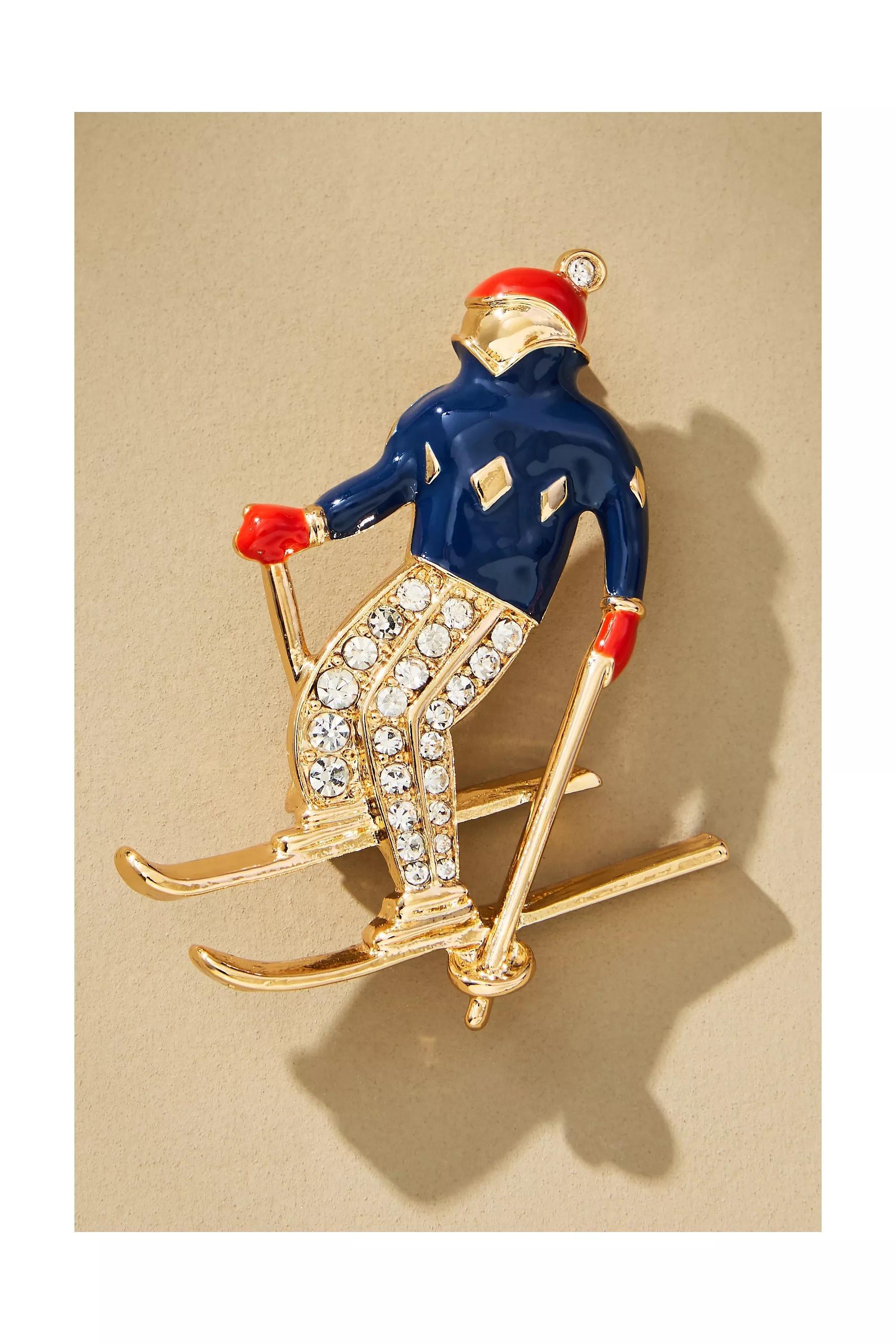 Sports Icon Brooch, Navy, A501_0041, large image number 0