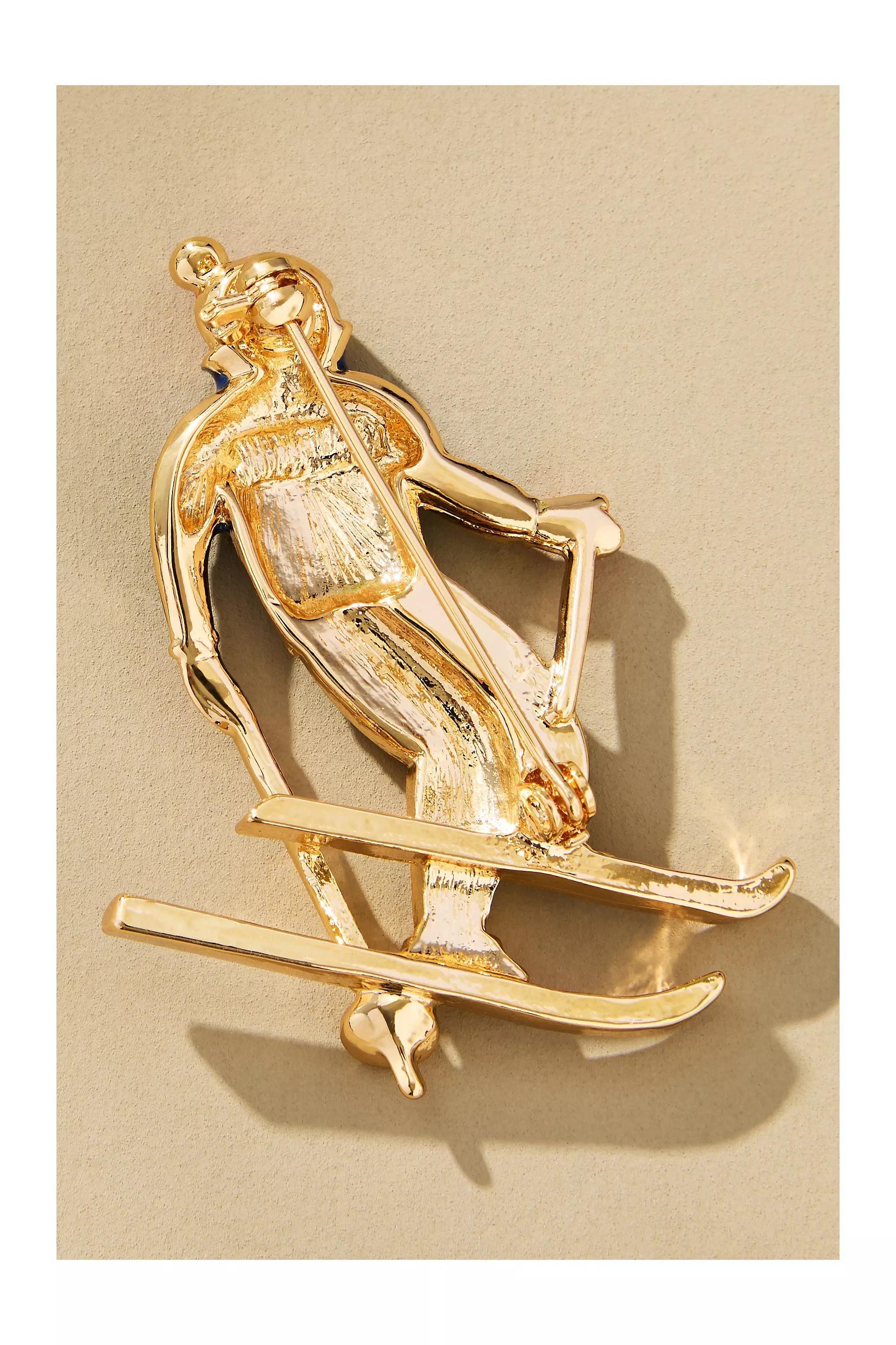 Sports Icon Brooch, Navy, A501_0041, large image number 1