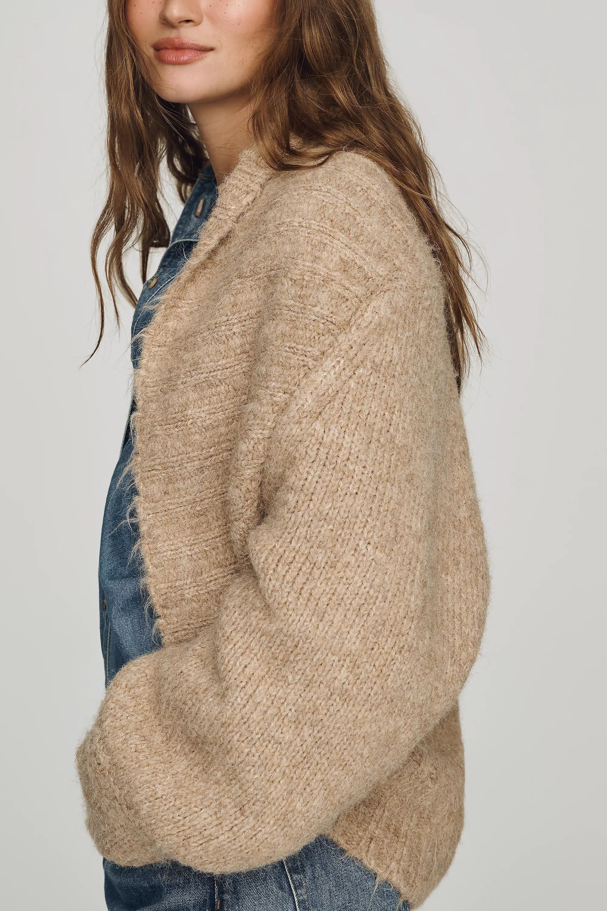 Mare Mare Cropped Shrug, Brown, Brown, medium
