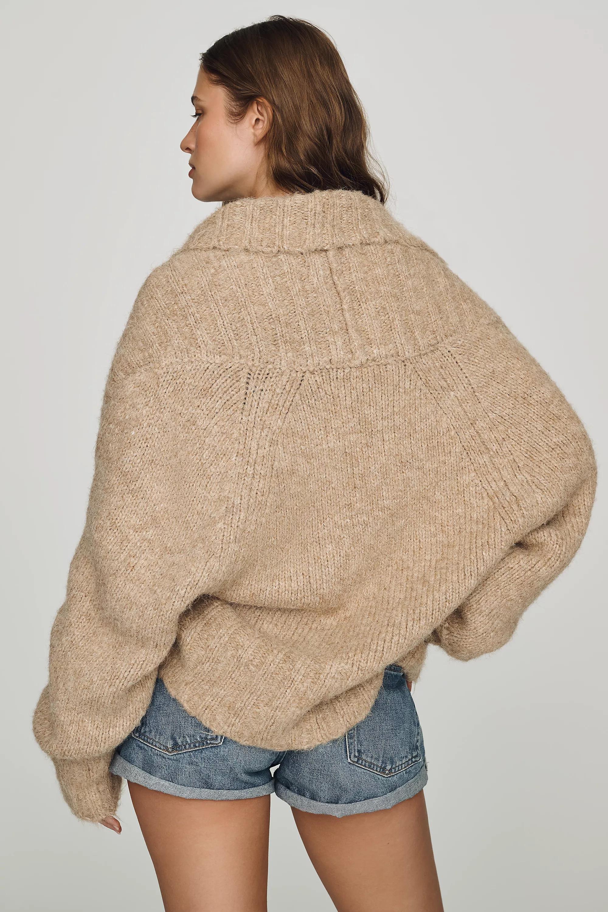 Mare Mare Cropped Shrug, Brown, Brown, large image number 3